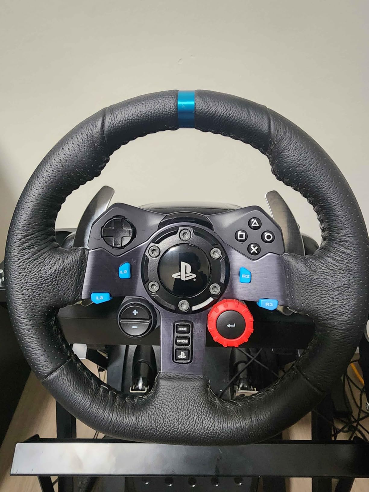 Marada X Frame Steering Wheel Stand Racing Sim Cockpit with Seat Slot | Easy Foldable Fit for Logitech G25 G27 G29 G920, for Thrustmaster T300 T248, for Fanatec, No Pedal & Shifter customer photo 1