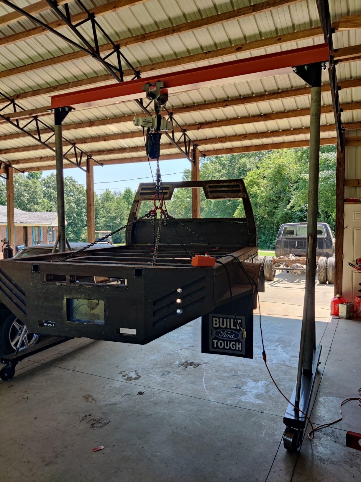 ANBULL 2200lbs Electric Chain Hoist, 110V Single Phase Overhead Crane Hoist, w 10 ft FEC DT Grade Carburized Double Chain, Two 360 Rotatable Hook, for Garage Ceiling(1Ton) customer photo 1