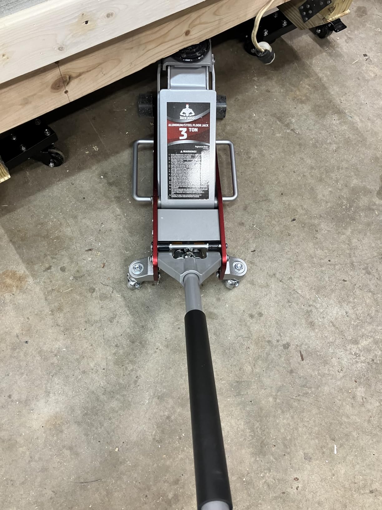 Jack Boss 3 Ton Low Profile, Aluminum and Steel Racing Floor Jack with Dual Pistons Quick Lift Pump customer photo 2
