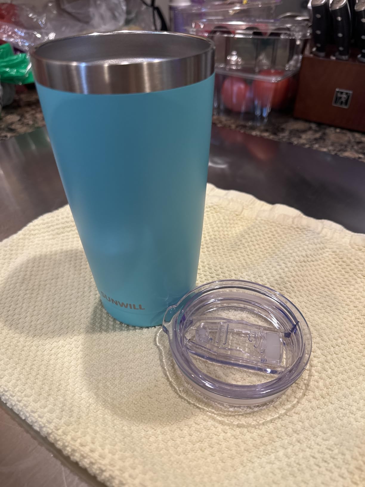 SUNWILL Travel Coffee Mug Set of 2, 20 oz Tumbler with Lid, Insulated Stainless Steel Cup for Water, Tea, Ice, Rose Gold & Cool Grey customer photo 1