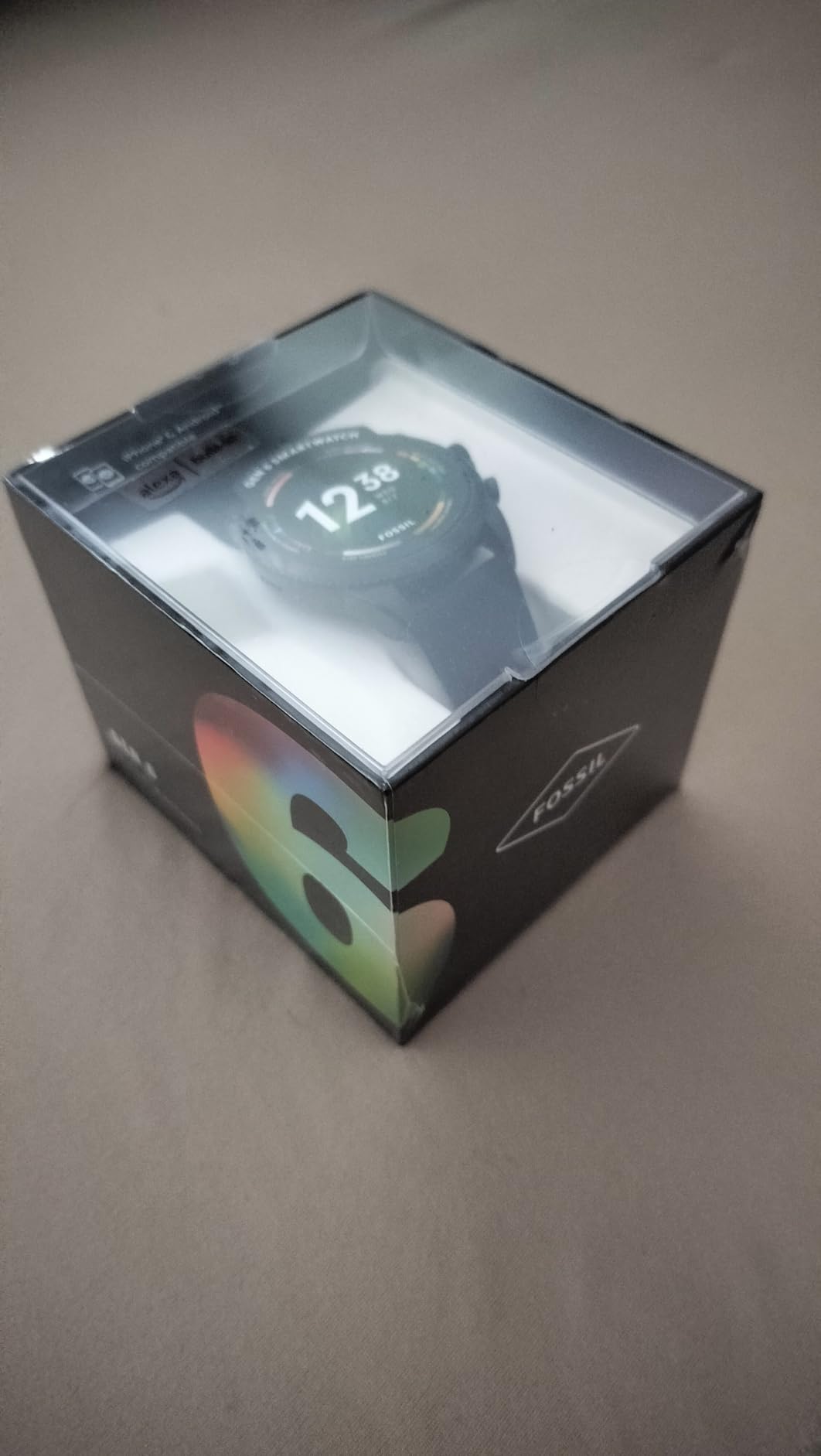 Fossil Men's Gen 6 44mm Stainless Steel and Cork Touchscreen Smart Watch, Color: Black, Camo (Model: FTW4063V) customer photo 1