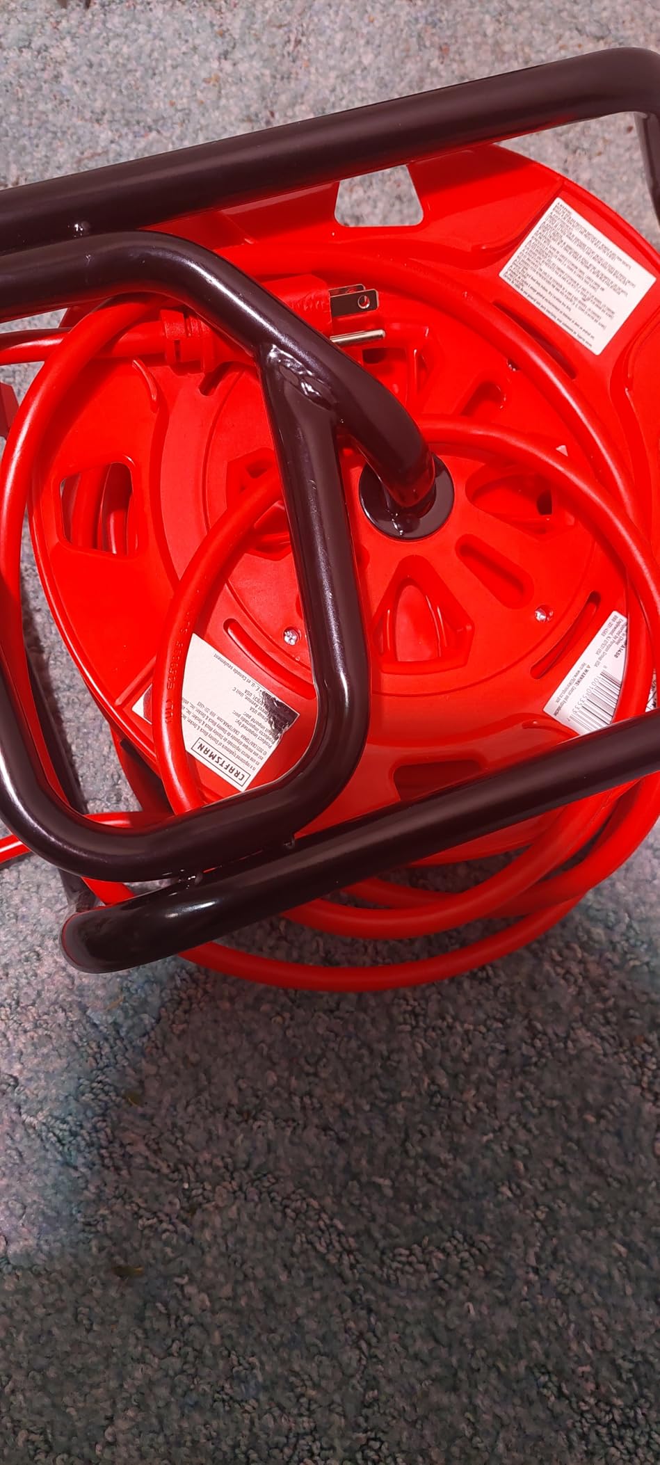 CRAFTSMAN 100 Ft. Retractable Extension Cord Reel, 4 Outlets | 14 AWG SJTW cable, heavy-duty build, ideal for garage or job site power customer photo 2