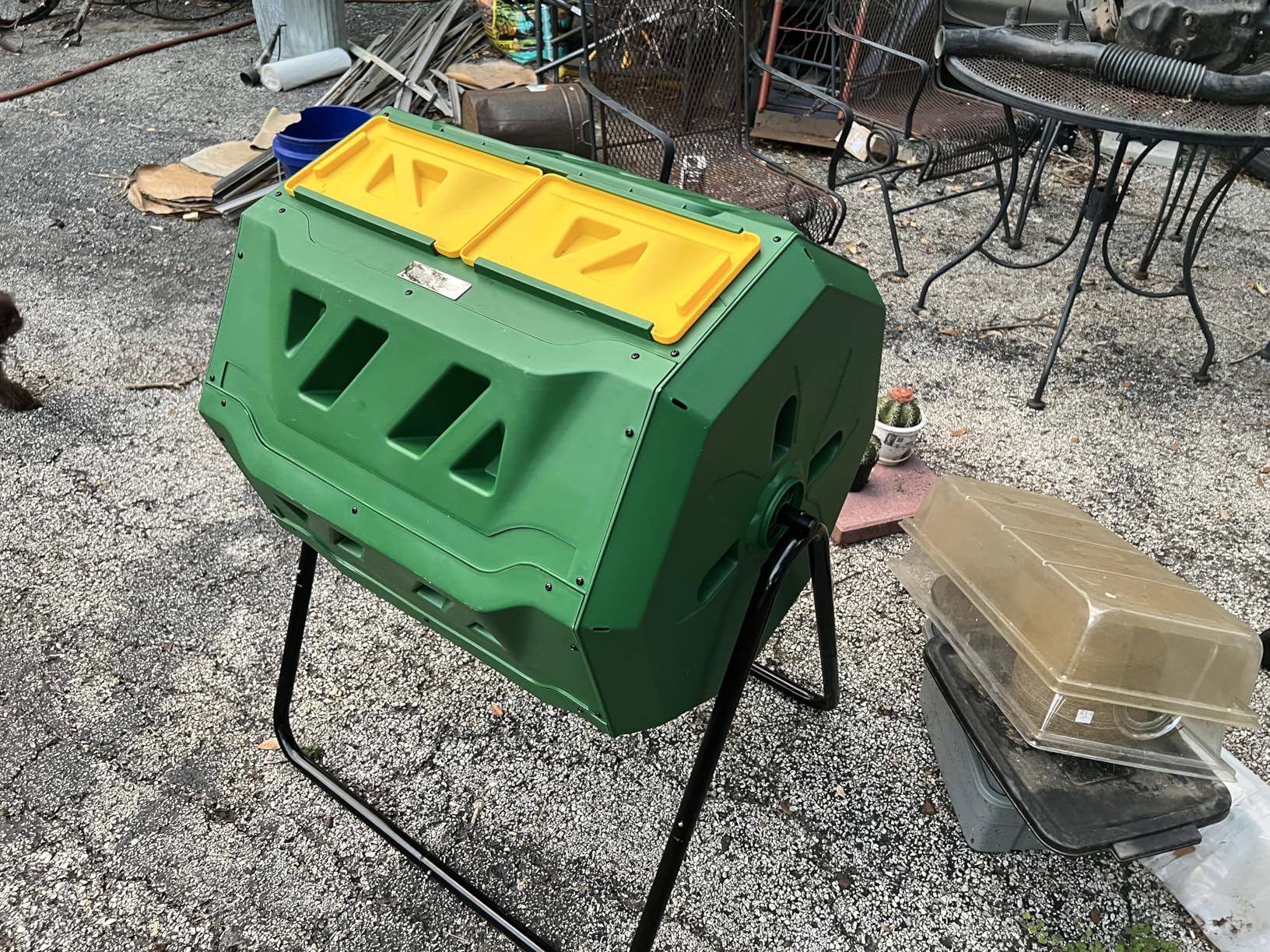 Compost Tumbler Bin Composter Dual Chamber 43 Gallon (Bundled with Pearson's Gardening Gloves) customer photo 2
