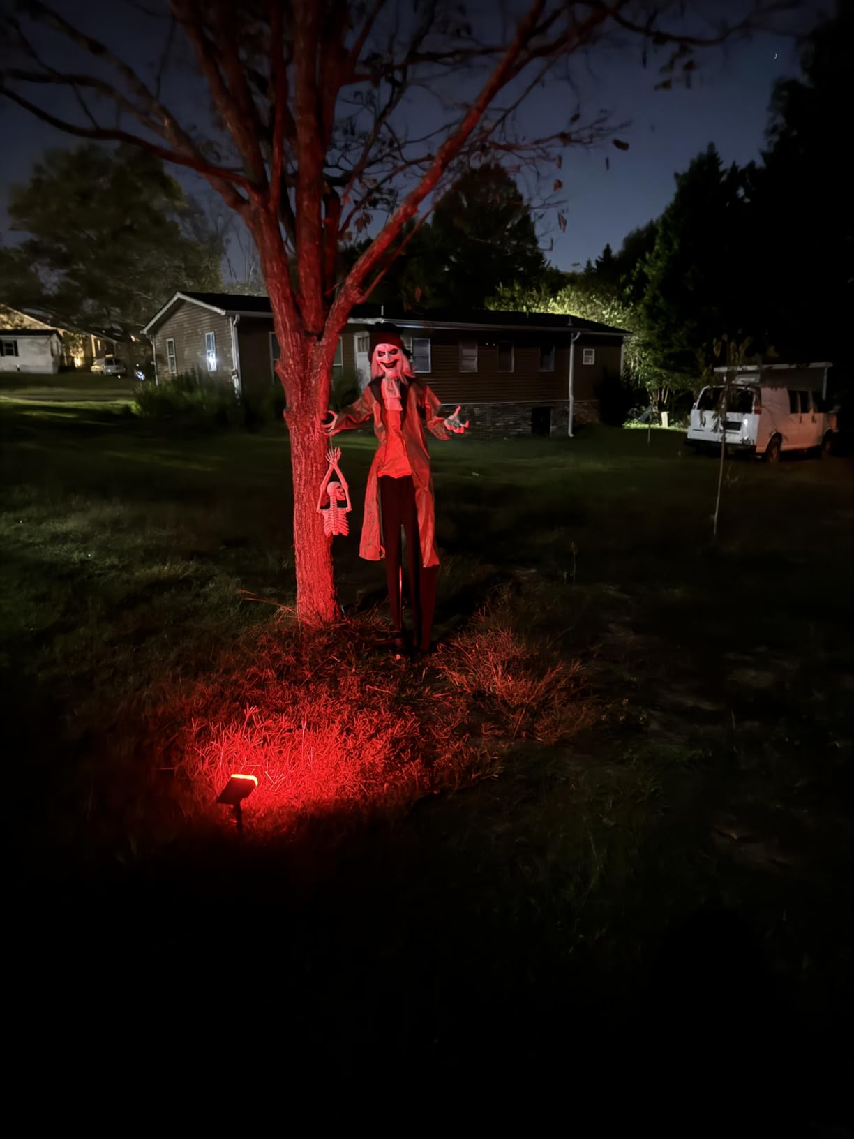 Haunted Hill Farm 5.25-ft. Standing Gravekeeper Animatronic, Indoor or Covered Outdoor Life-Size Halloween Decorations, Halloween Animatronic with Red LED Eyes and Sound Effects, Battery-Operated customer photo 1