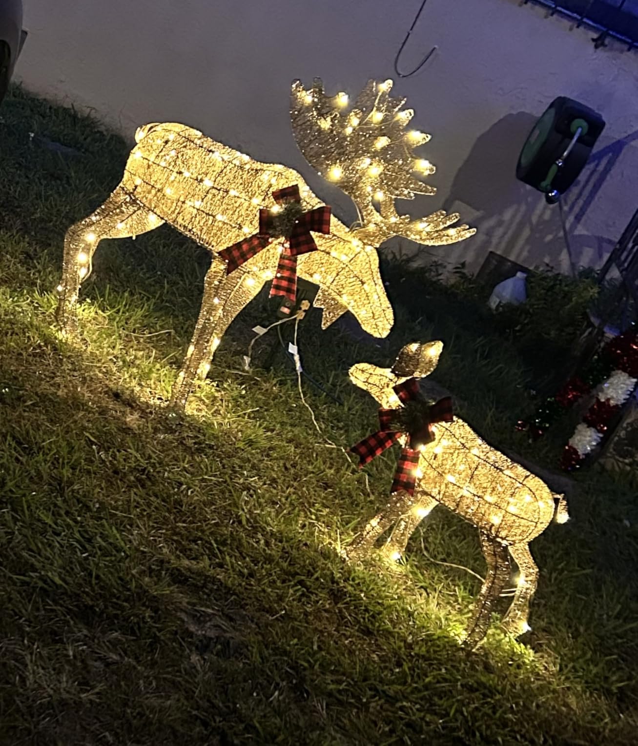 Best Choice Products 2-Piece Moose Family, Lighted Outdoor All-Weather Christmas Yard Decoration Light-Up Decor Set w/ 170 LED Lights, Ground Stakes, Zip Ties - Gold customer photo 1