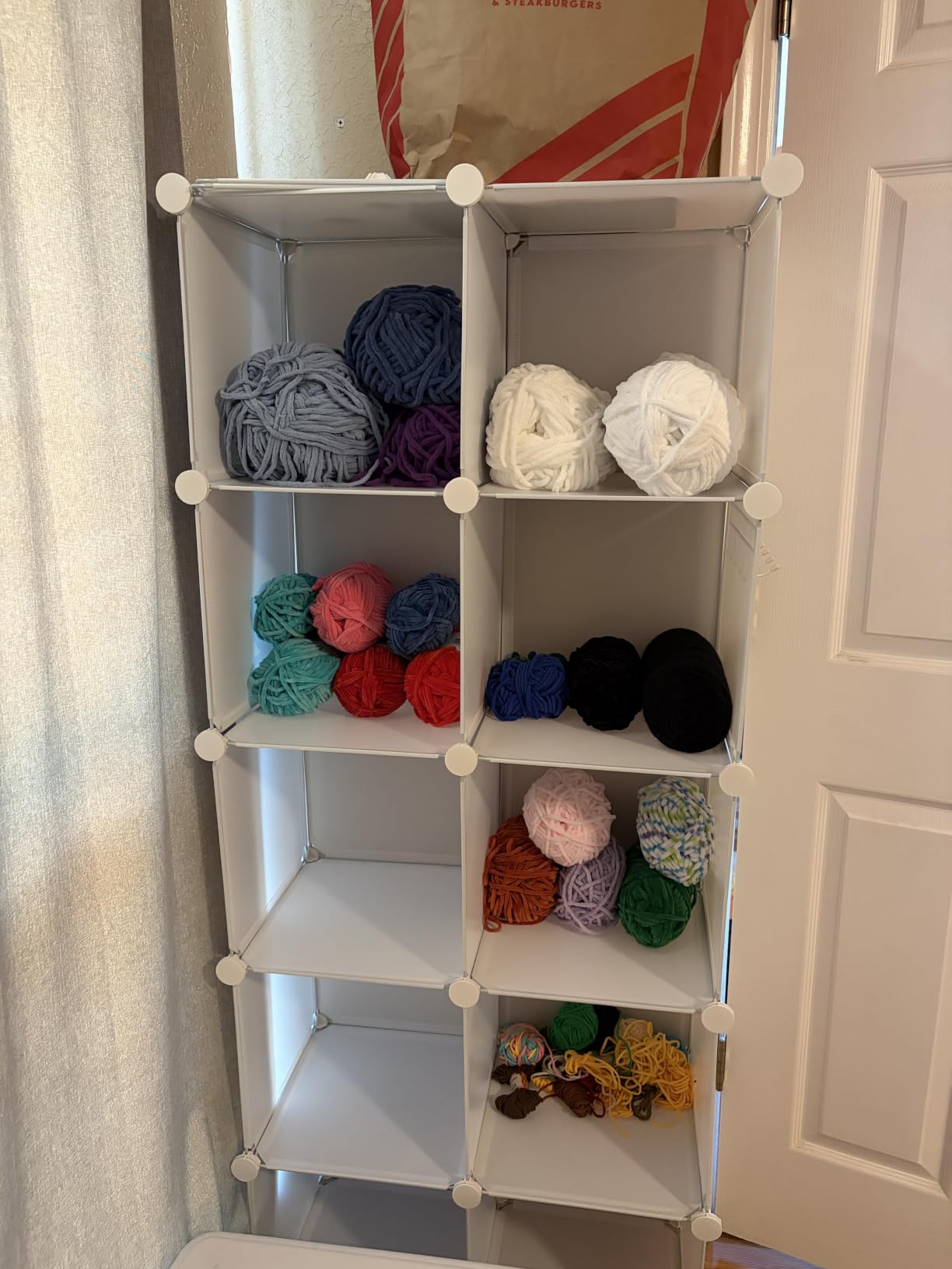 AWTATOS 12 Cube Storage Organizer, Closet Organizer Storage Shelves, White - Portable Closet Organizers, DIY Stackable Storage Cubes Shelves Bookshelf customer photo 1