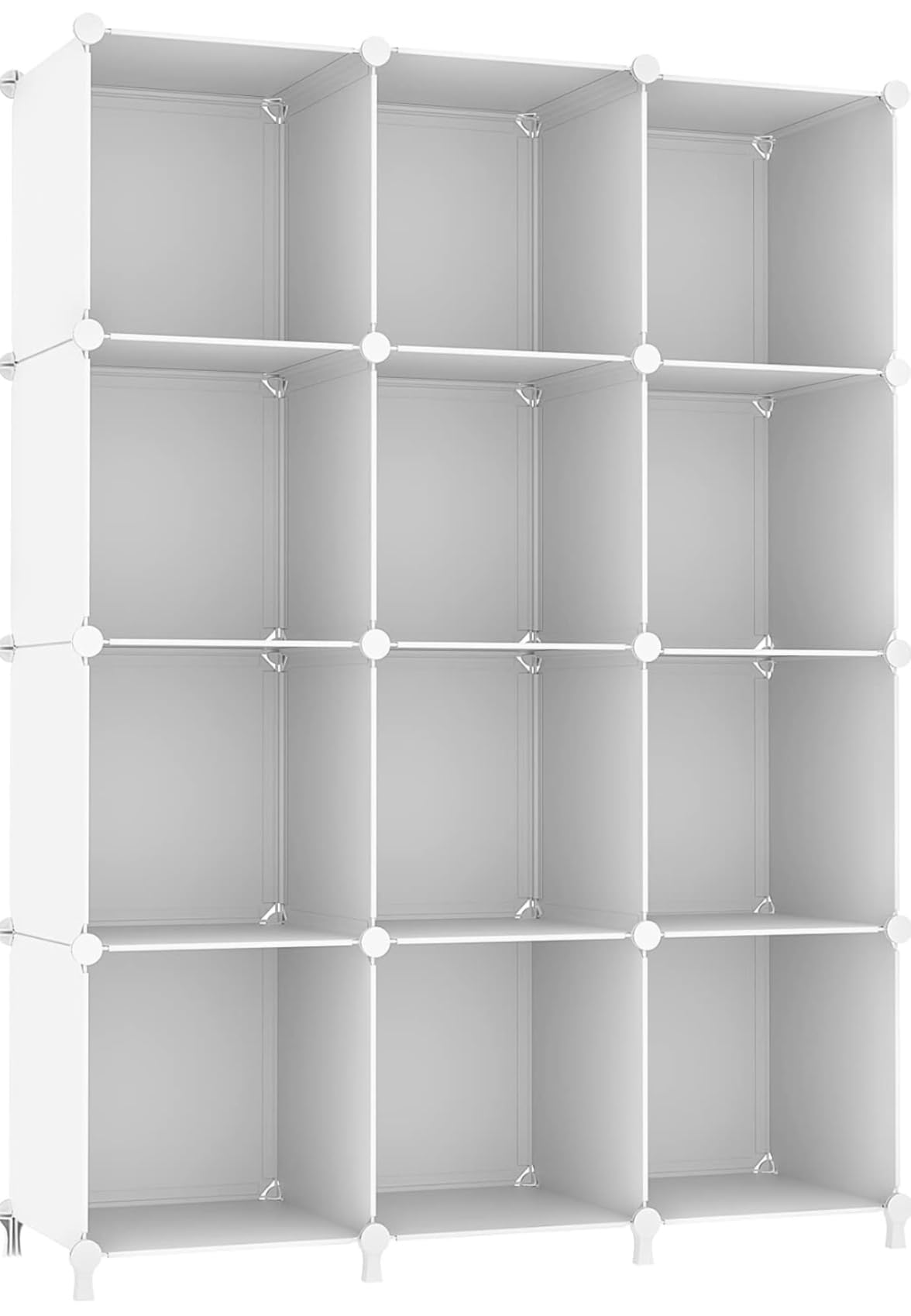 AWTATOS 12 Cube Storage Organizer, Closet Organizer Storage Shelves, White - Portable Closet Organizers, DIY Stackable Storage Cubes Shelves Bookshelf customer photo 2