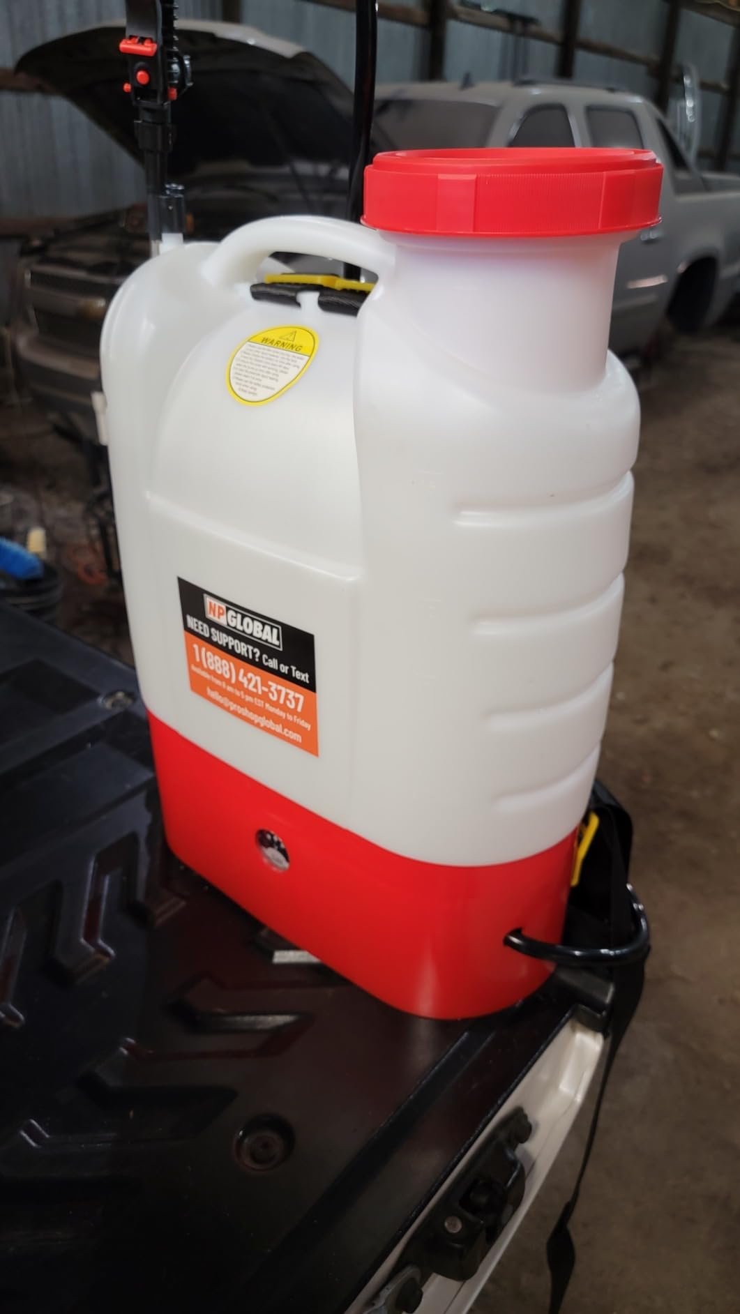 Battery Powered Backpack Sprayer - 4.2 Gallon, 8 Nozzles, 100PSI Cutoff, Long Battery Life, Wide Mouth, High-Pressure Spray Hose, Trigger Lock, Pressure Knob Controller customer photo 2