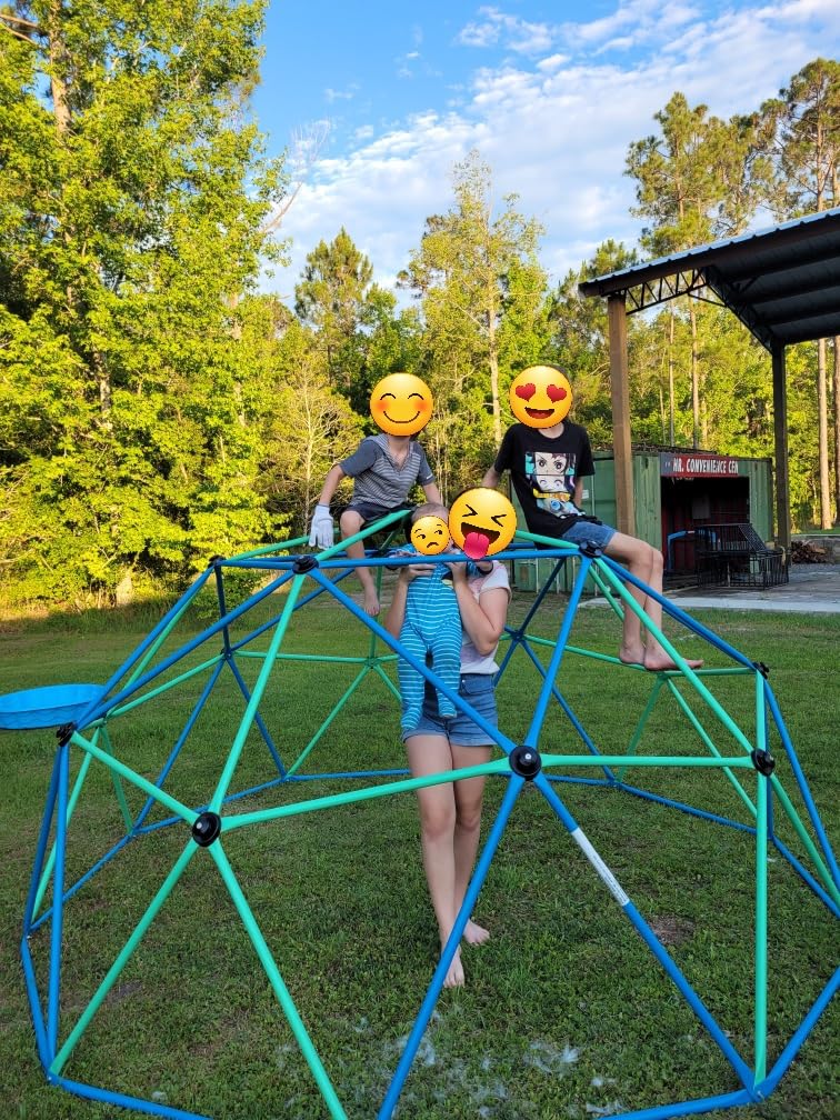 Zupapa 10FT Climbing Dome, Outdoor Jungle Gym for Kids with Climbing Grip - Geometric Dome Climber Supports 1000LBS Outdoor Playset customer photo 2