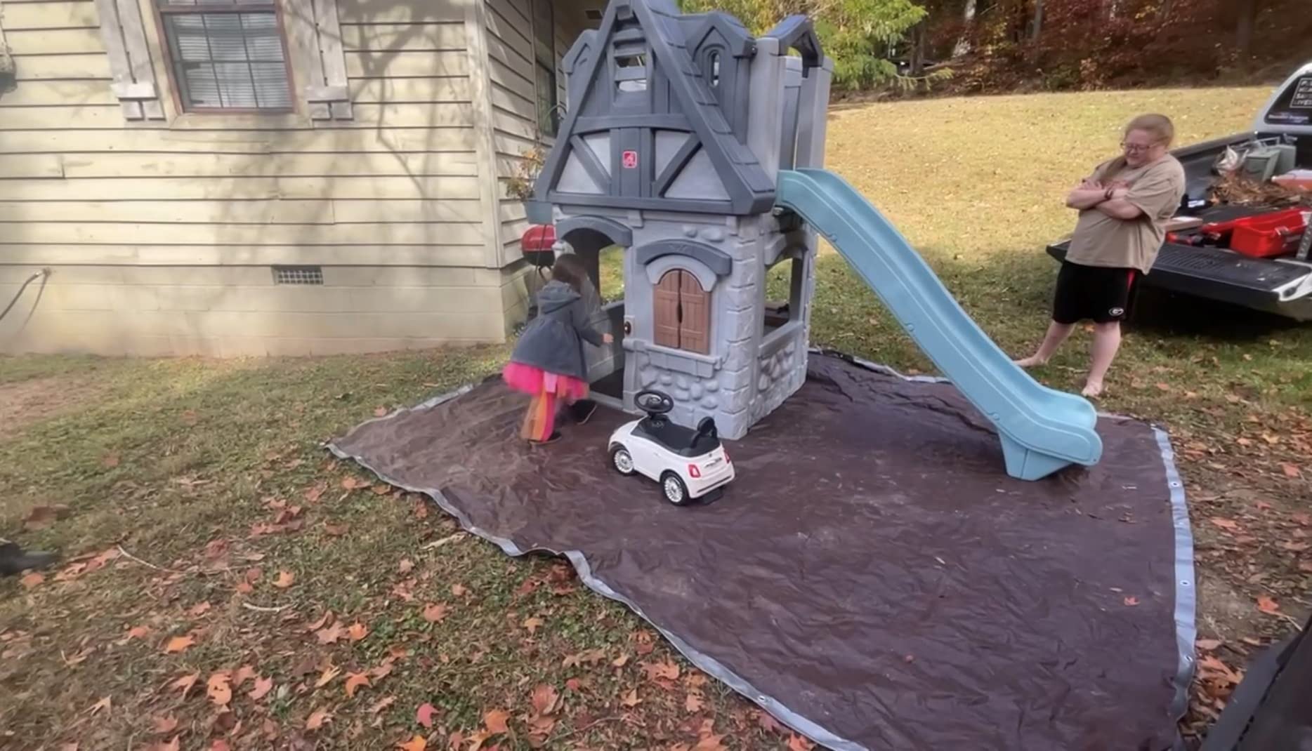 Step2 Enchanting Adventures 2-Story Kids Playhouse, Outdoor Playhouse with Kitchenette & Slide, Rock Climbing Wall, For Toddlers 4-8 Years Old customer photo 1