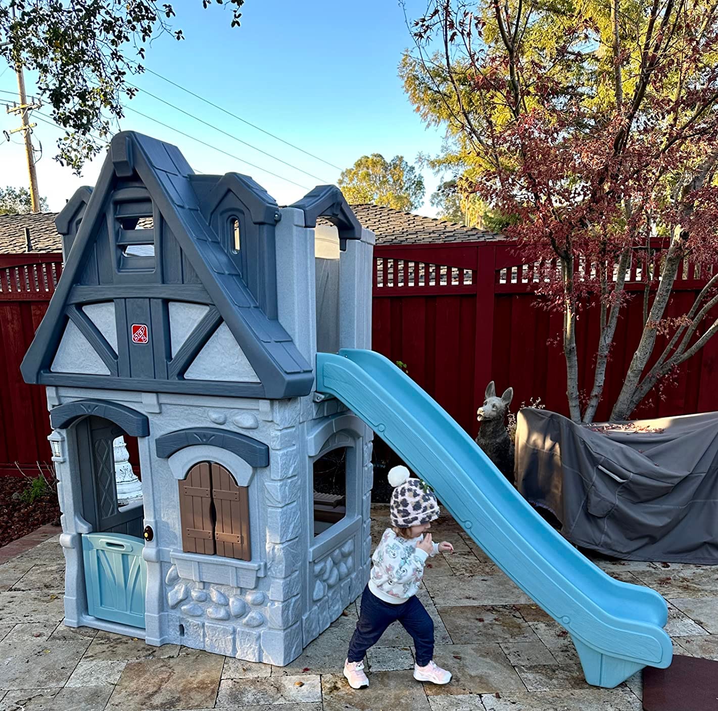 Step2 Enchanting Adventures 2-Story Kids Playhouse, Outdoor Playhouse with Kitchenette & Slide, Rock Climbing Wall, For Toddlers 4-8 Years Old customer photo 2