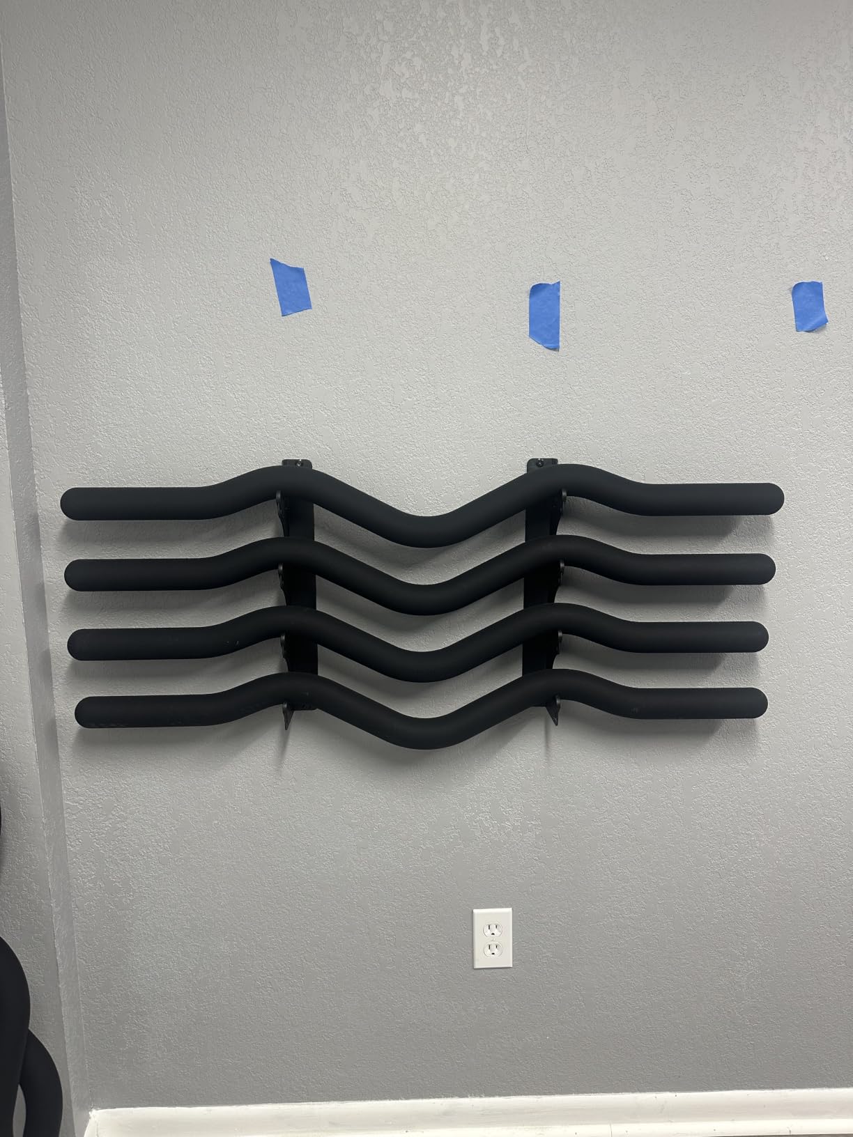 Barbell Rack Barbell Holder Wall Mount Barbell Storage Holder Olympic Bar Hanger for Home, Commercial, Garage Gym customer photo 2