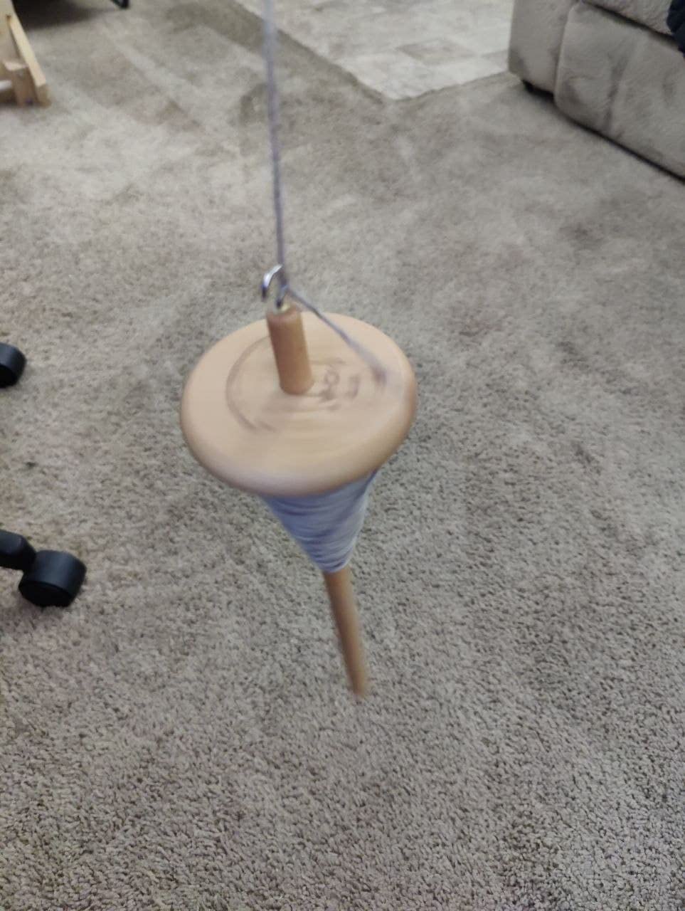 DICHA 3 Inch Drop Spindle Kit- High Low Whorl Wooden Spindles with 8 Oz Merino Wool/Top and Instructions-Weaving Spinning Wheels for Beginners-All in A Gift Box-Perfect Spinner Gifts customer photo 1