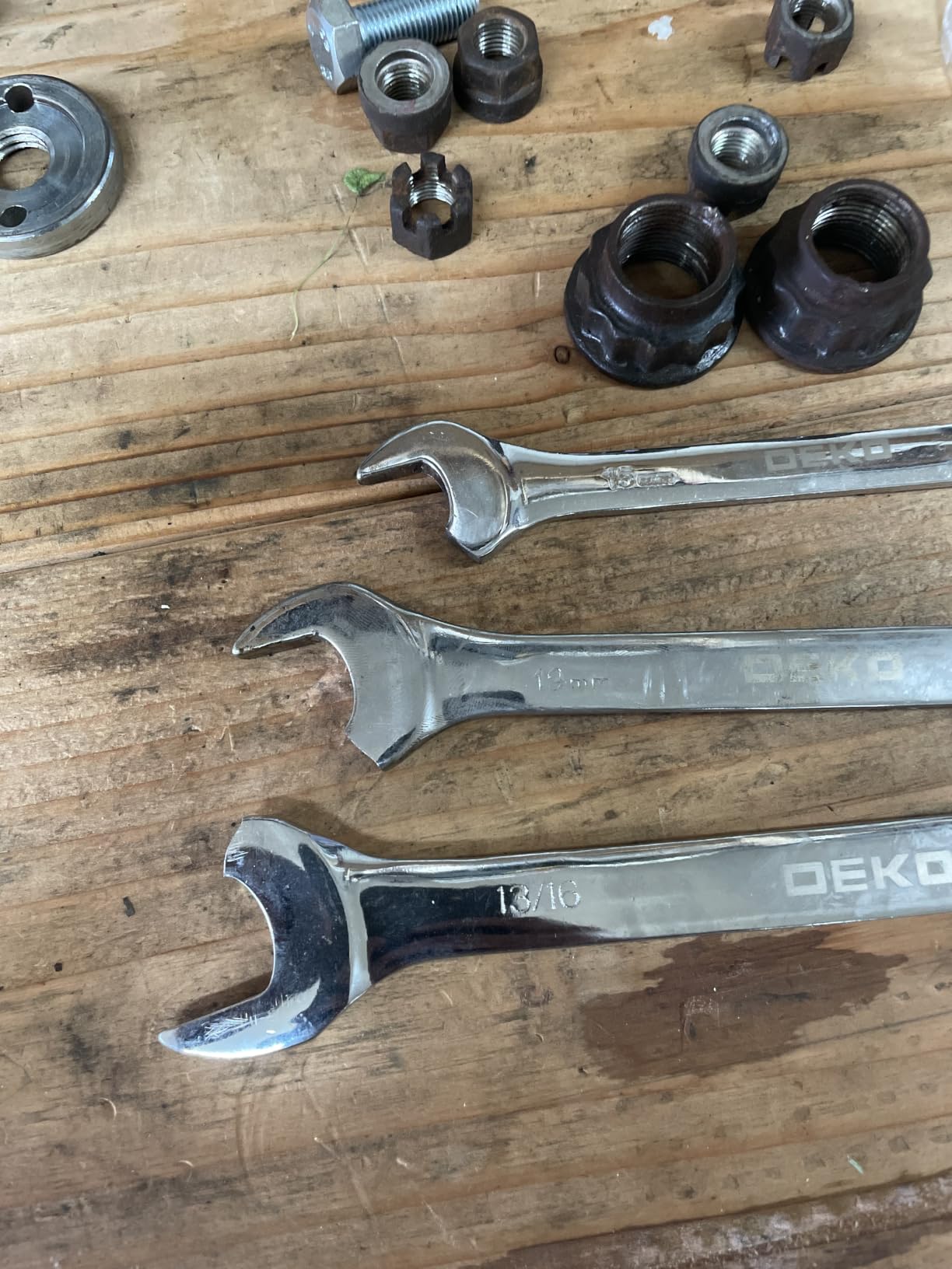 DEKOPRO Combination Wrench Set, SAE&Metric, 30-piece, 1/4'' to 1'' & 8-22mm, 12-Point, Chrome Vanadium Steel, with Plastic Tray customer photo 2