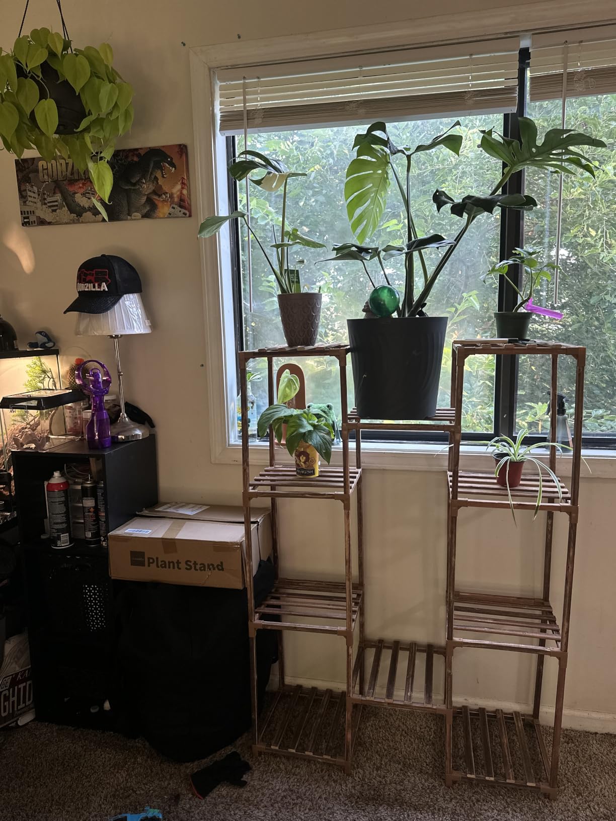 Uneedem Plant Stand Indoor Outdoor, Tall Plant Shelf for Multiple Plants, 10 Tiers 11 Pot Large Plants Holder Rack Wood customer photo 1
