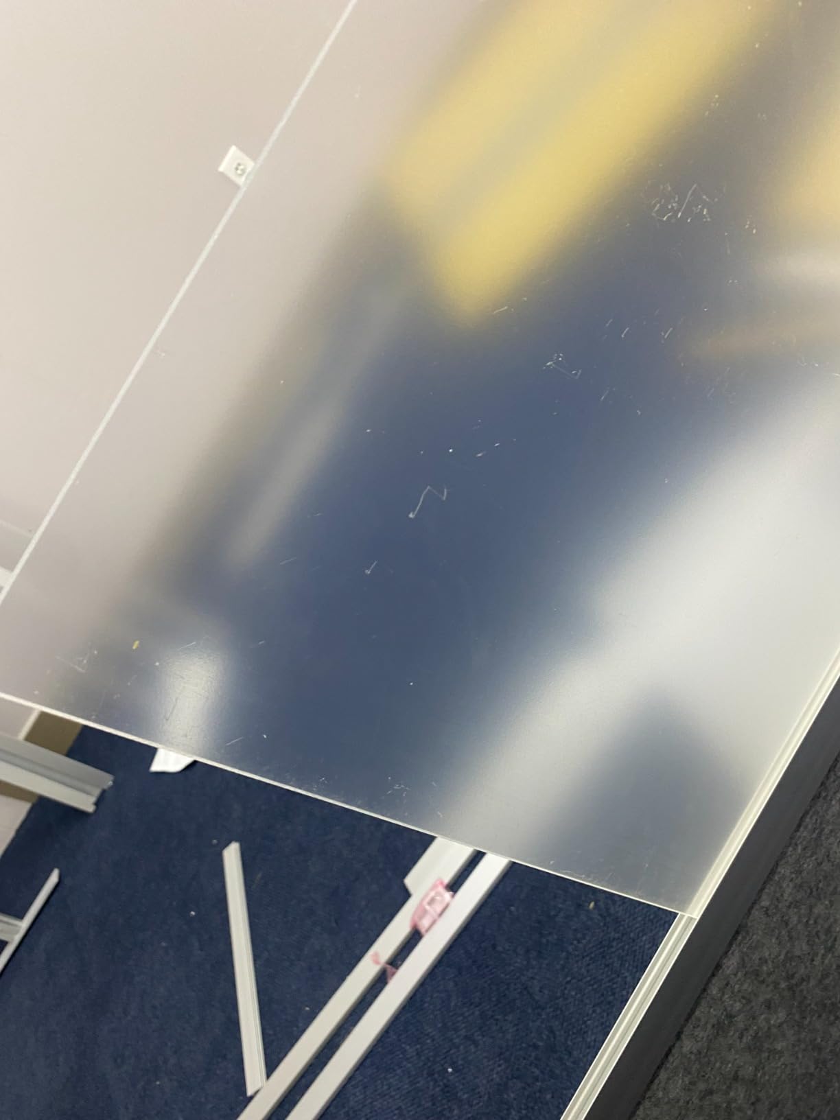 Workflow Modular Wall | Room Divider with Whiteboard, Sound Dampening, & Frosted Acrylic Panels | Expandable Office Partition (53