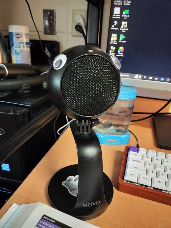 Movo WebMic USB Dictation Microphone in Silver - Cardioid for Vibe Coding, Cardioid Pickup Rejects Background Noise For Accurate Dictation customer photo 1