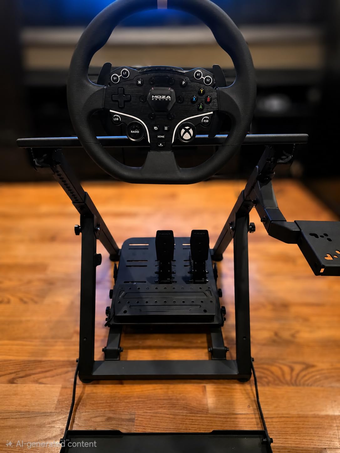 Next Level Racing Wheel Stand 2.0. Steering wheel stand for Thrustmaster, Fanatec, moza Racing on PC and video game consoles customer photo 1