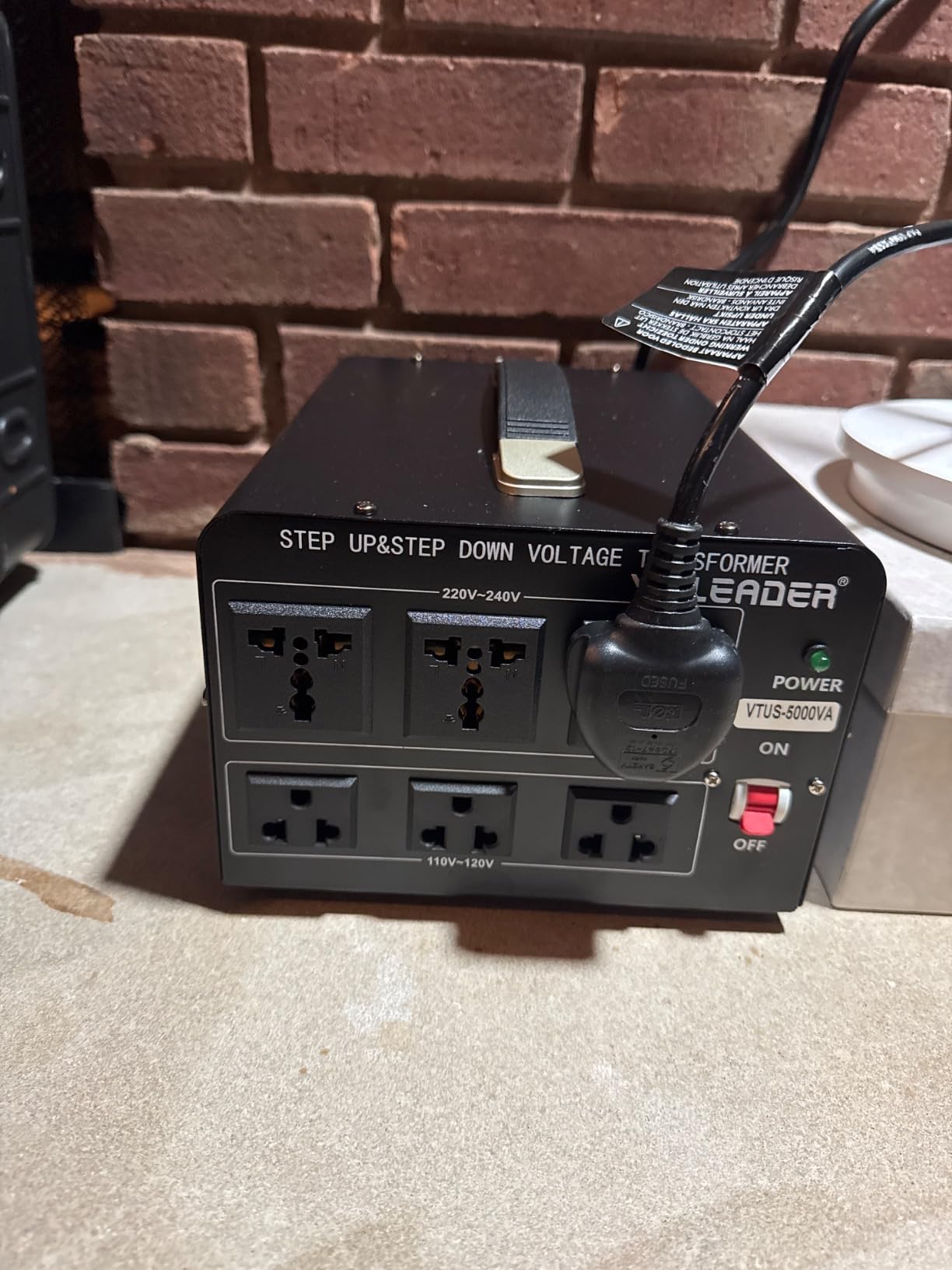 5000W Voltage Converter Transformer Step Up 110V-120V to 220V-240V | or Step Down 220V to 110V AC Power Converter w/US Standard Power cord, Circuit Breaker Protection customer photo 2