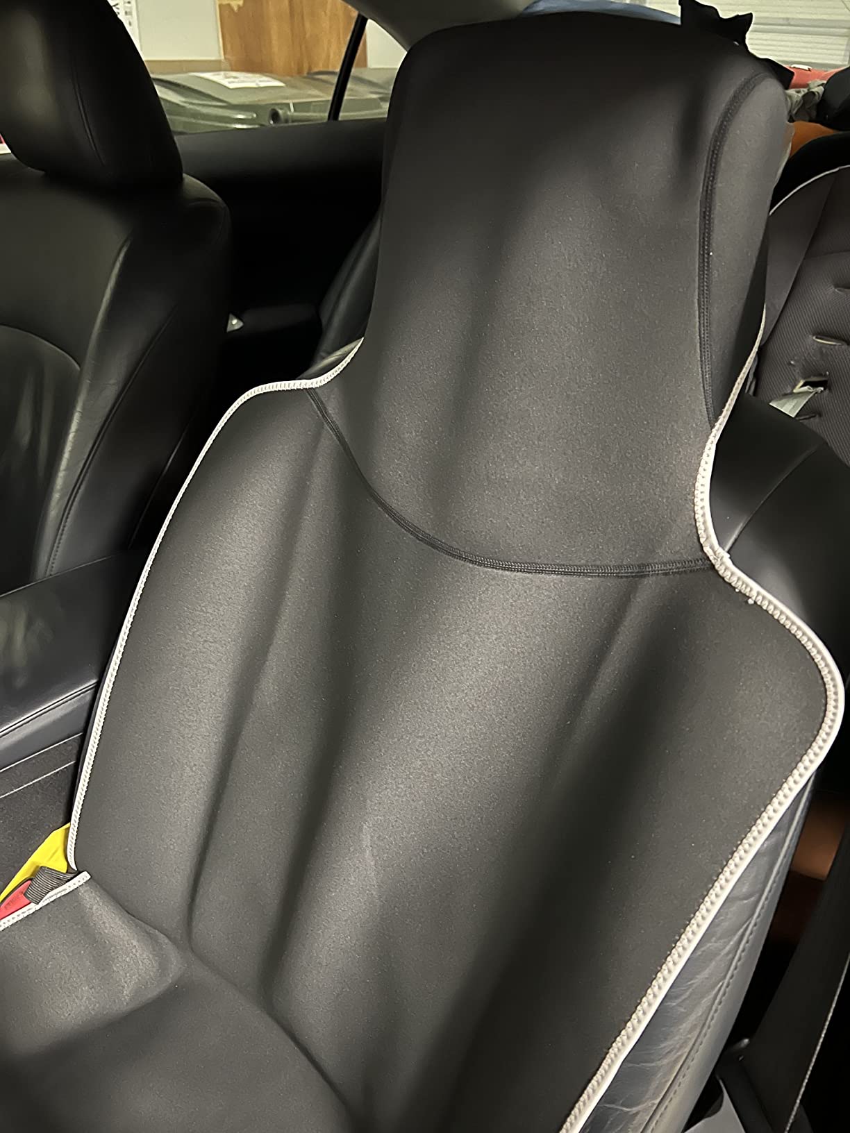 VSHIELD Waterproof Neoprene Car Seat Cover, Sweatproof Non-Slip Seat Protector, Universal Fit for Front Bucket or Rear Bench Seat of Cars, SUVs, Vans, Trucks, Compatible with Airbags and Armrests customer photo 1
