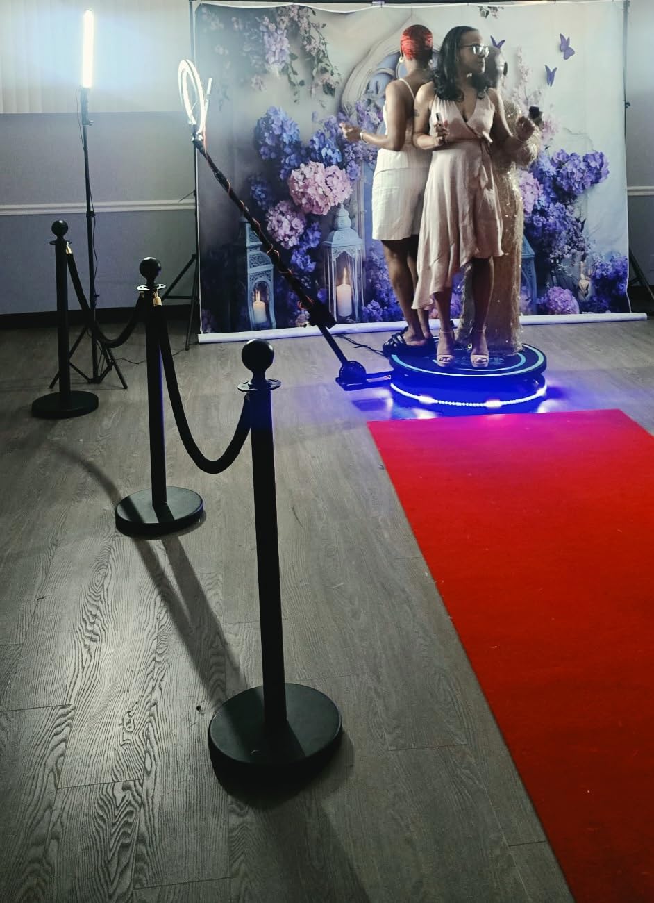 MWE 360 Photo Booth Machine for Parties with Flight Case,Logo Customization customer photo 2