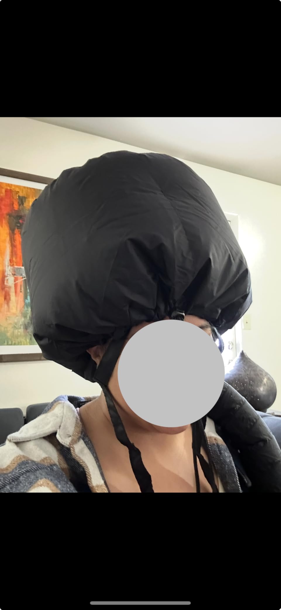 Bonnet Hooded Hair Dryer Attachment, Segbeauty Extra Large Adjustable Deep Conditioning Cap, Upgraded Drying Heat Cap with Elastic Strap for Natural Curly Textured Hair Care, Fast Drying, Styling customer photo 2
