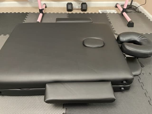 Memory Foam Massage Table Premium Portable Foldable Massage Bed Height Adjustable, 84 Inches Long 28 Inches Wide Home Salon Spa Bed Tattoo Table with Accessories & Carrying Case, Easy Set Up customer photo 2