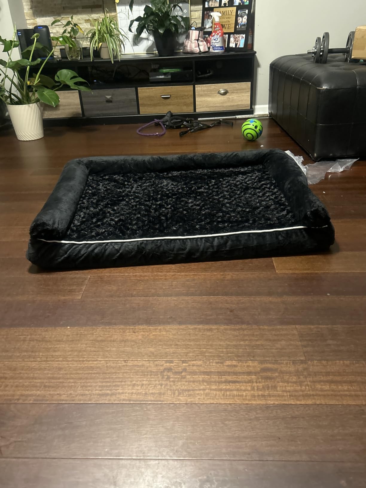 BFPETHOME Orthopedic Washable Large Dog Bed for Senior Dog Comfy Sleep | Waterproof Big Soft Pet Couch Bed for Dogs Relax with Removable Cover Supportive Egg Crate Foam Grey 36x27 Inch customer photo 2