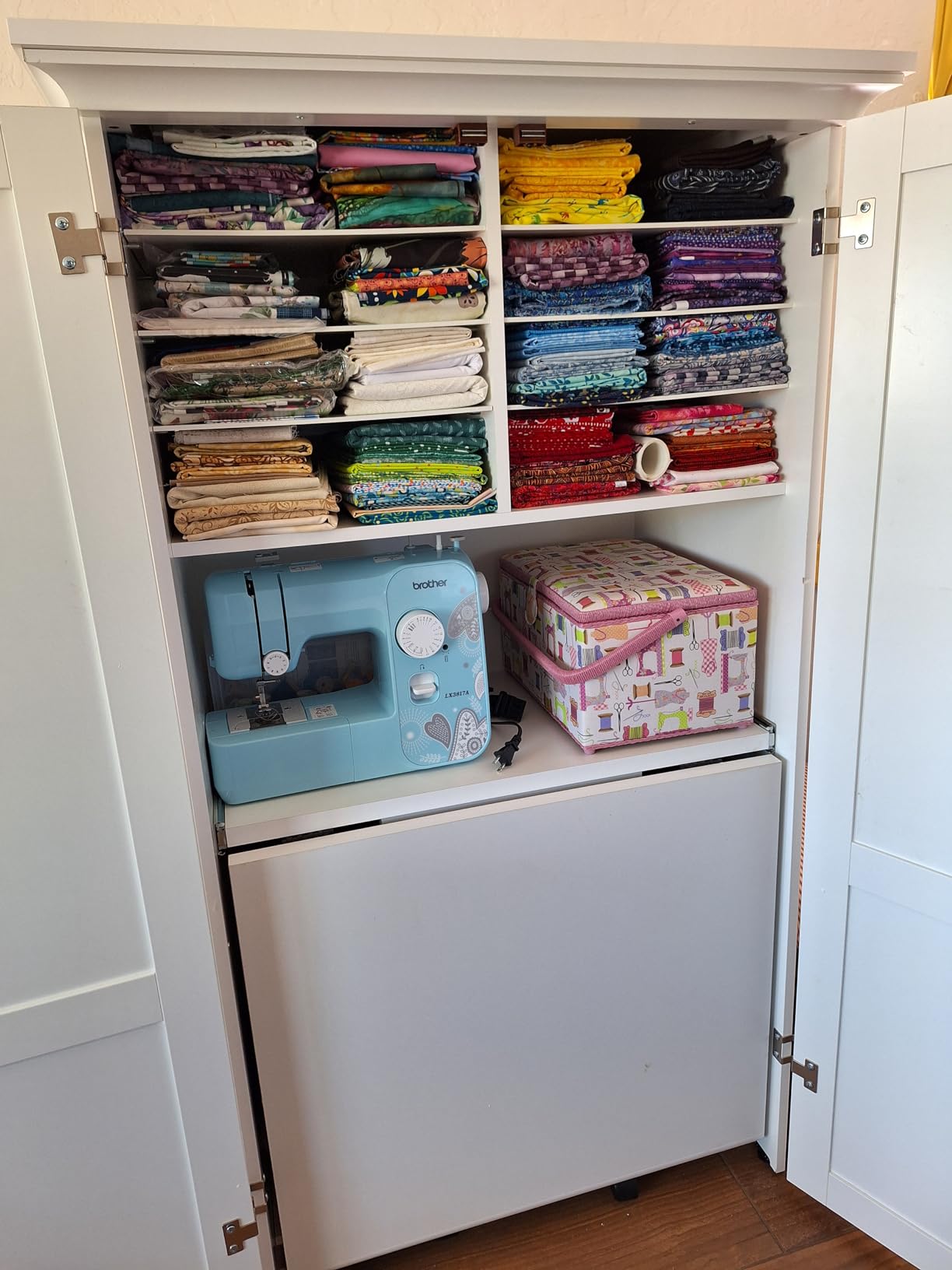 Sauder Miscellaneous Storage Craft & Sewing Armoire, L: 35.112