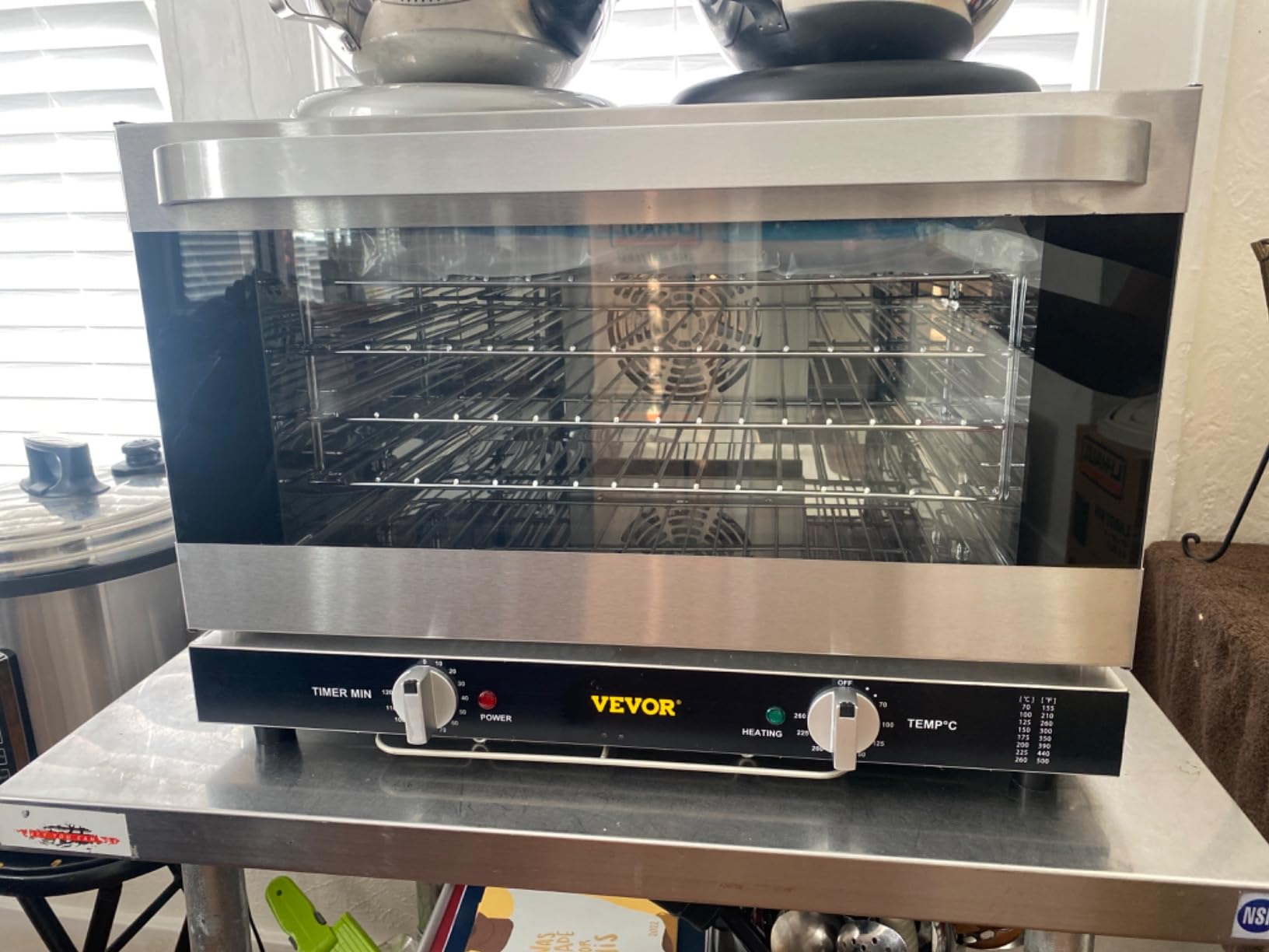 VEVOR Commercial Convection Oven, 47L/43Qt, Half-Size Conventional Oven Countertop, 1600W 4-Tier Toaster w/Front Glass Door, Electric Baking Oven w/Trays Wire Racks Clip Gloves, 120V | 1600W 4-Tier Countertop Electric Baking Machine, with Front Glass Door, Trays, Wire Racks, Clip Gloves, 120V, ETL Listed customer photo 1