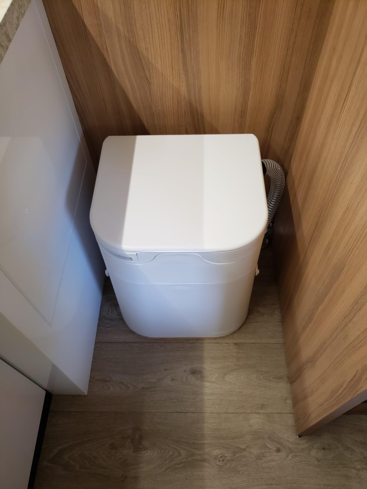 Origin Composting Toilet - 12V Electric Agitator, Urine Diverting RV Toilet for Van Life, Tiny Home & Boat - 15