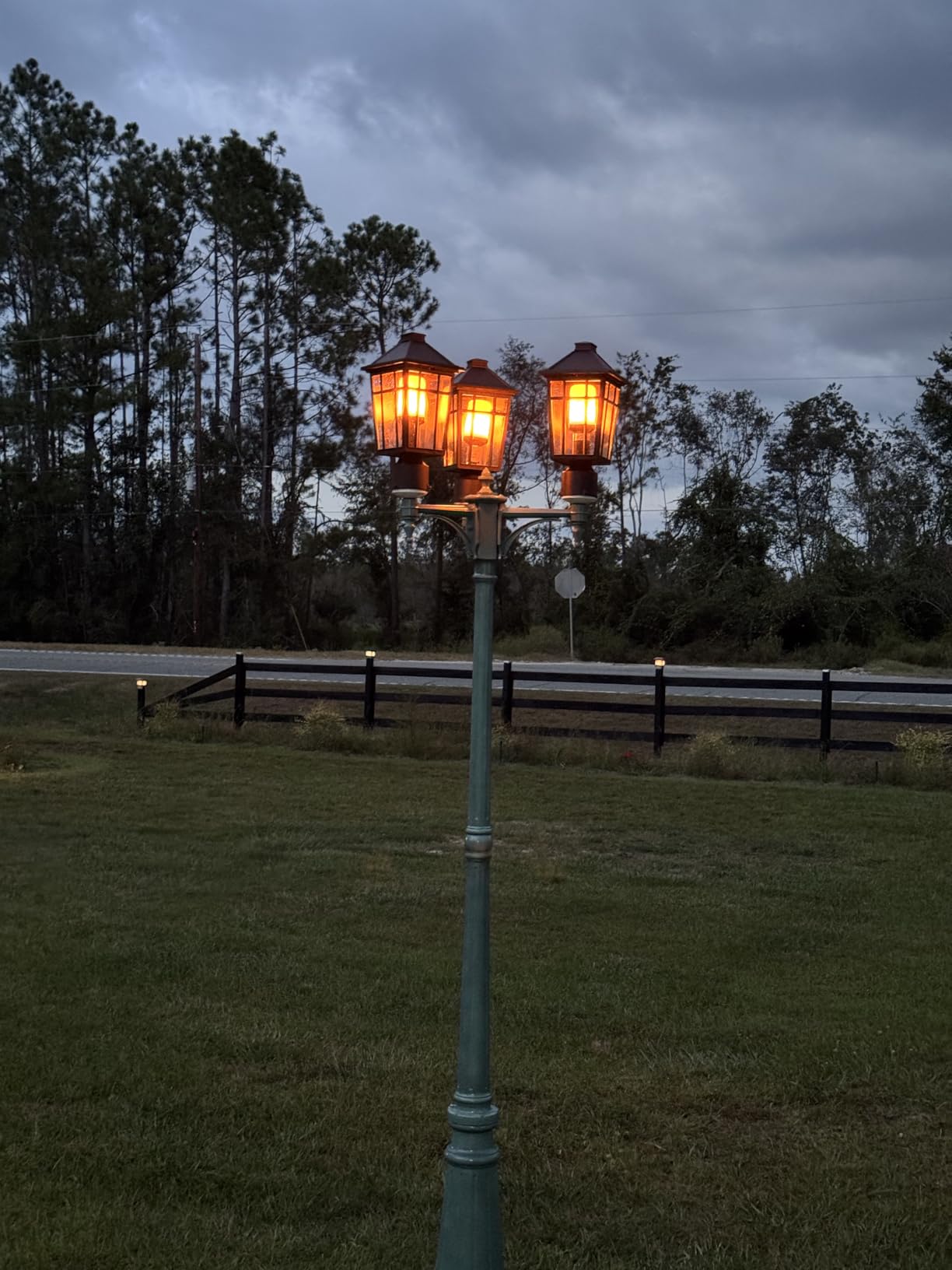 Darkaway Outdoor Post Lights Lamp Post Light Fixture, Waterproof Aluminum Housing with Glass, Fence Post Deck Lighting for Garden, Patio, Pathway (1 Pack, Black) customer photo 2