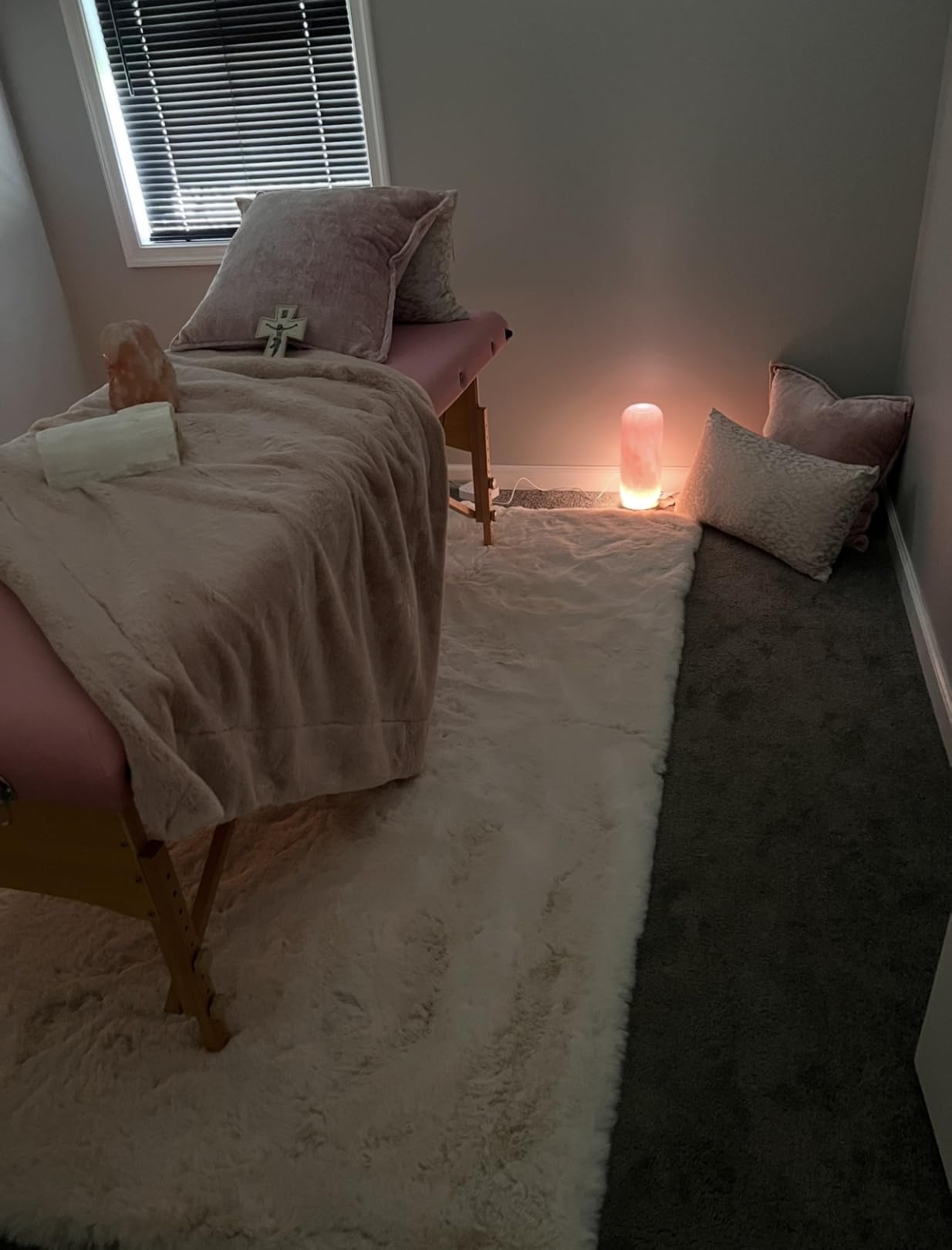 Yaheetech 84x24in Portable Massage Table, Folding Salon Lash Bed, Lavender | Beechwood legs, foam padding give sturdy, comfy support; height adjusts, folds to a carry case; lavender finish for lash pros customer photo 1