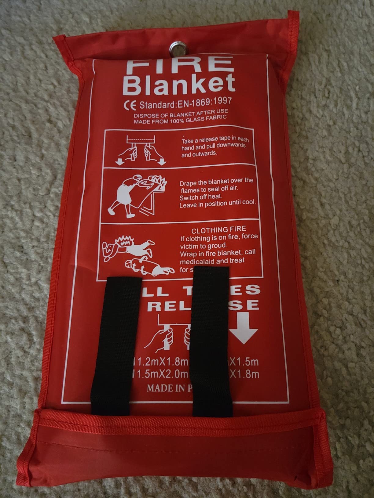 FLASLD Large Fire Blanket for Home and Kitchen, 6 ft x 8 ft Fiberglass Welding Blanket Emergency for People, Flame Retardant Protection and Heat Insulation customer photo 1