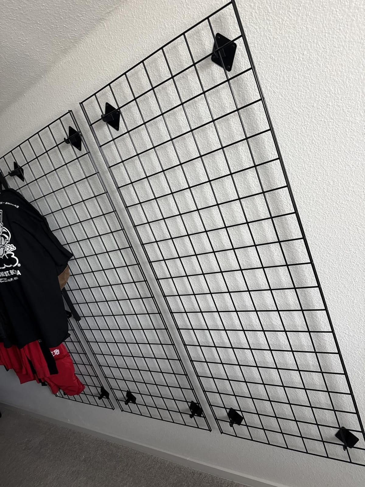Grid Wall Commercial Grade Gridwall Panels - Heavy Duty Grid Panel for Any Retail Display Wall Grid 2' Width x 6' Height, Black (Pack of 4) customer photo 1