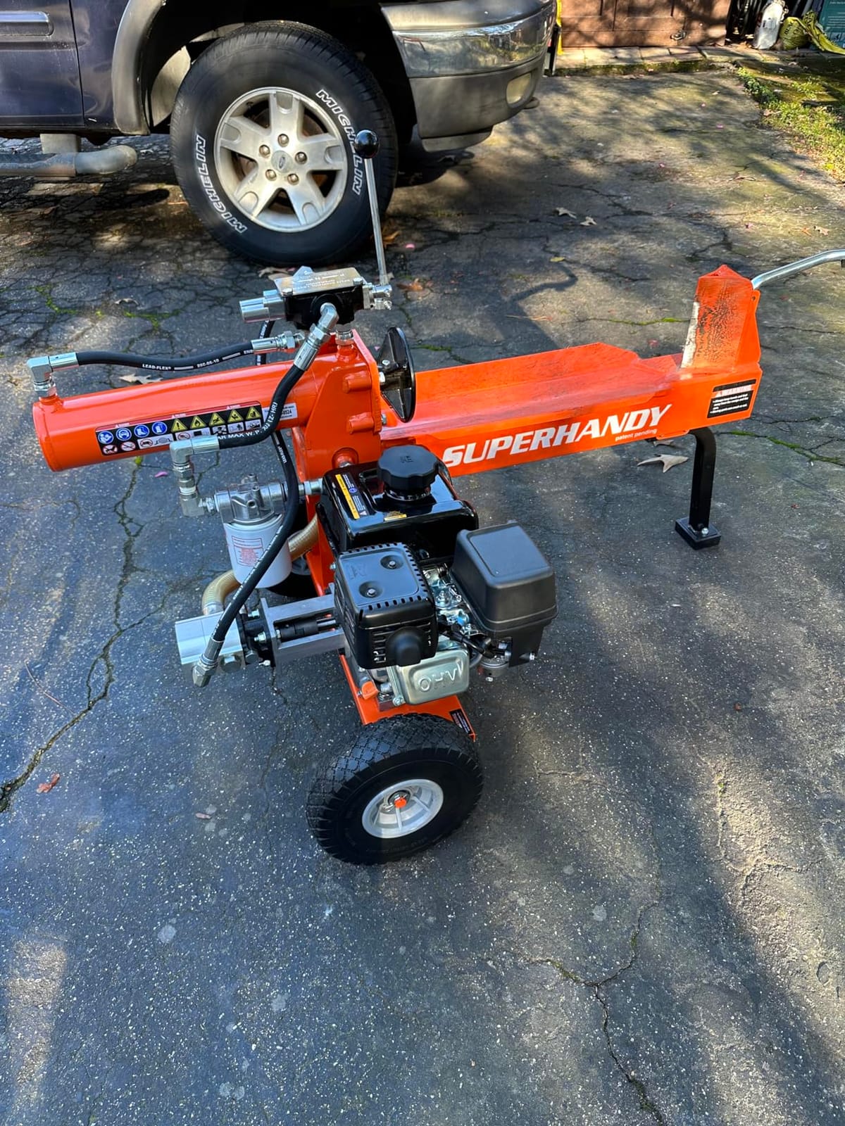 SuperHandy Hydraulic Log Splitter, 20 Ton, Firewood Wood Splitter | Hydraulic splitter for firewood, cabins and seasonal wood prep; built for rated specs and capacity customer photo 1