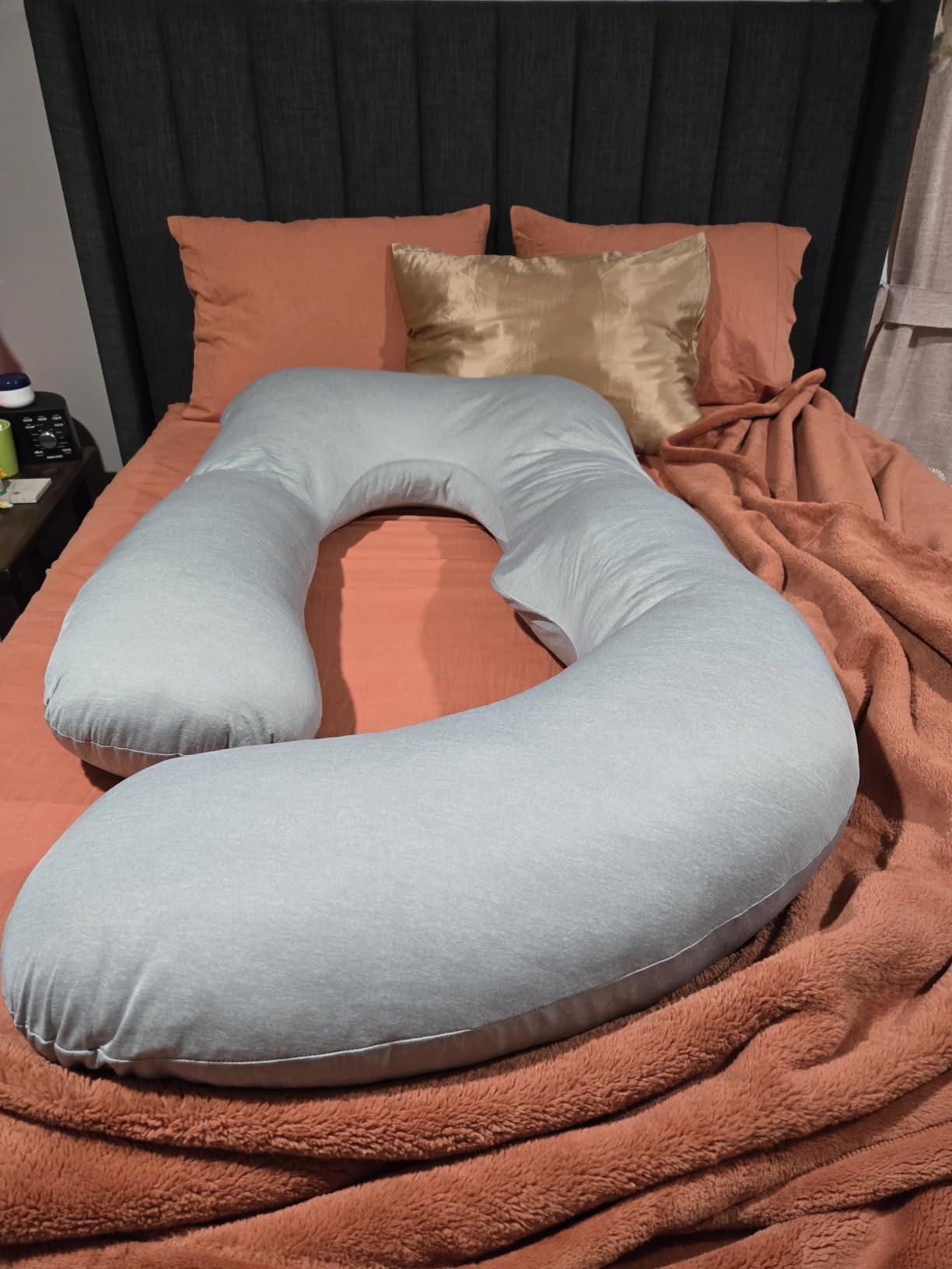 Momcozy Pregnancy Pillows with Cooling Cover, U-Shaped Full Body Maternity Pillow for Side Sleepers 57 Inch - Support for Back, Hip, Belly, Legs for Pregnant Women customer photo 1