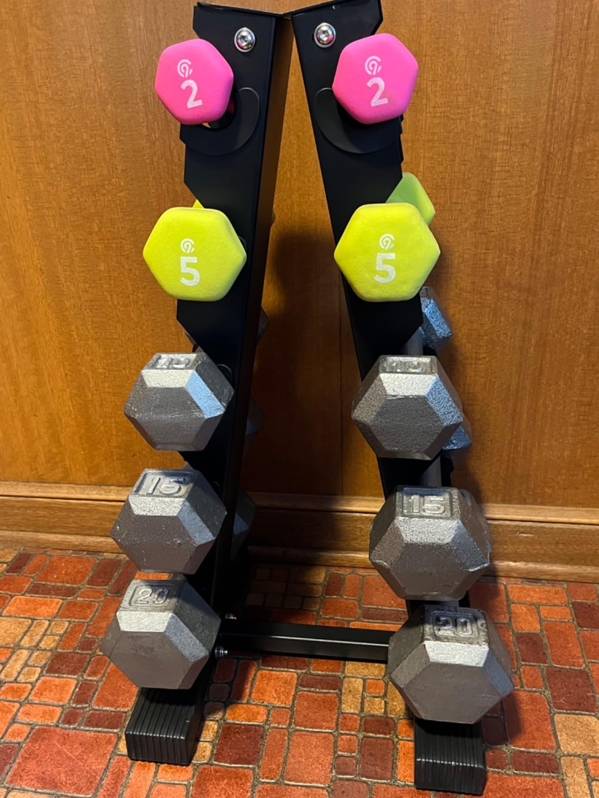 Dumbbell Rack Stand Only, Weight Rack for Dumbbells Compact A-Frame Home Gym Space Saver, 480/800 LBS Weight Capacity customer photo 1