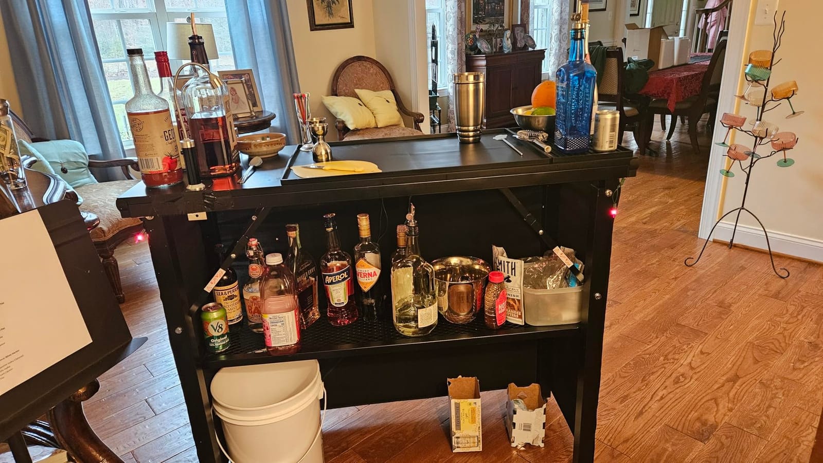 GoBar PRO Commercial Grade Portable Bar Table - Mobile Bartender Station for Events - Includes Black Skirt and Carry Case - Standard or LED customer photo 1