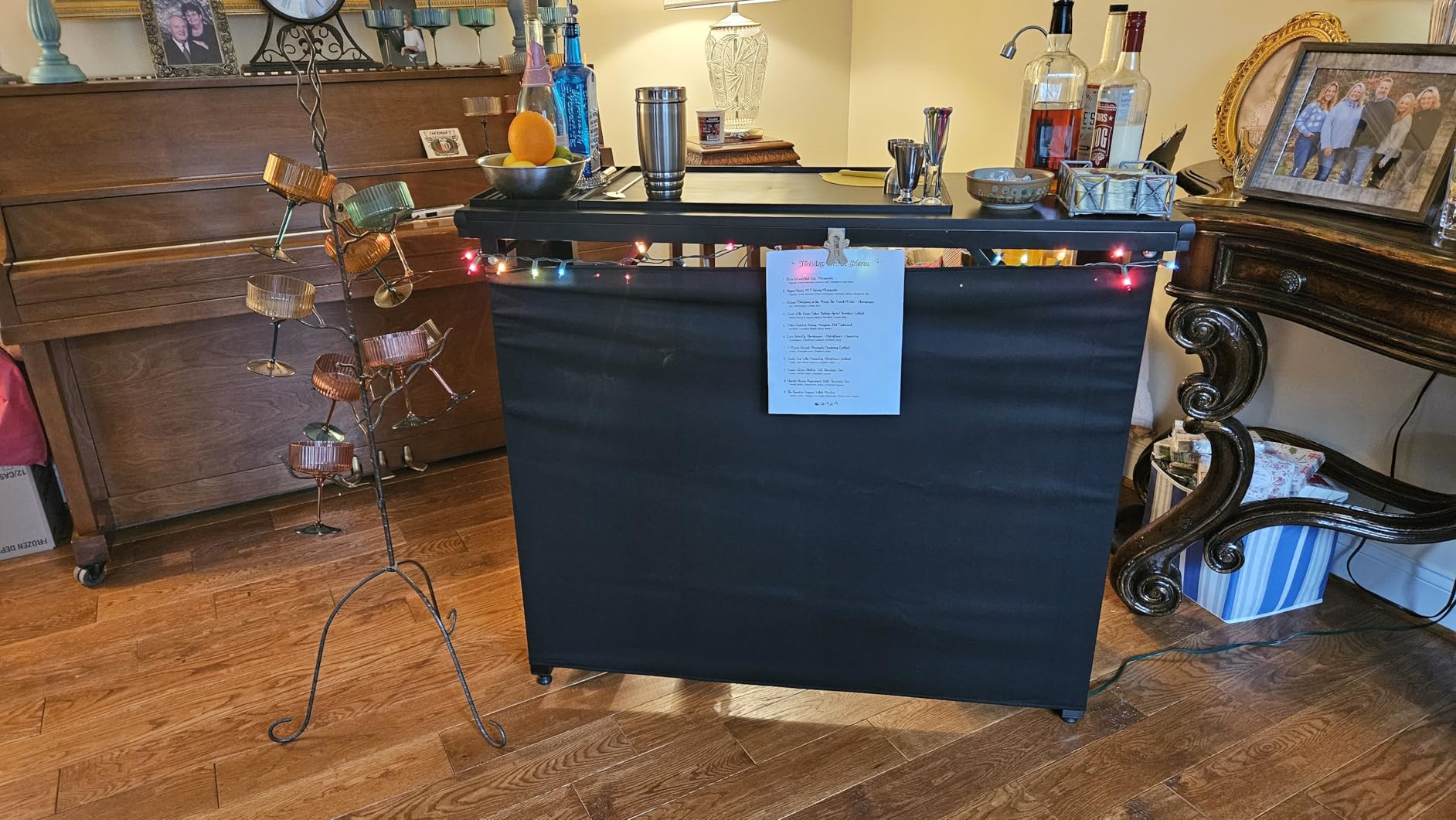 GoBar PRO Commercial Grade Portable Bar Table - Mobile Bartender Station for Events - Includes Black Skirt and Carry Case - Standard or LED customer photo 2