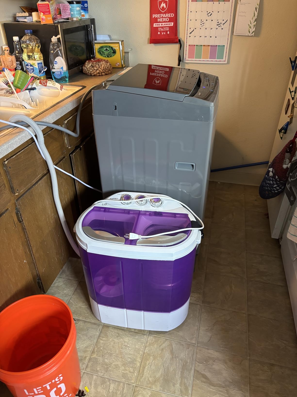 COMFEE' Portable Washing Machine and Washer 2.4 Cu.ft LED Compact Laundry | 8 Models, Environmentally Friendly, Child Lock for RV, Dorm, Apartment Magnetic Gray customer photo 1