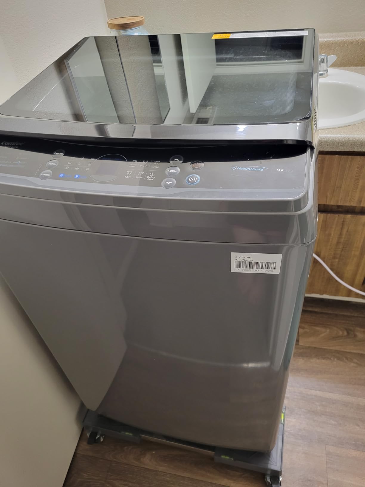 COMFEE' Portable Washing Machine and Washer 2.4 Cu.ft LED Compact Laundry | 8 Models, Environmentally Friendly, Child Lock for RV, Dorm, Apartment Magnetic Gray customer photo 2