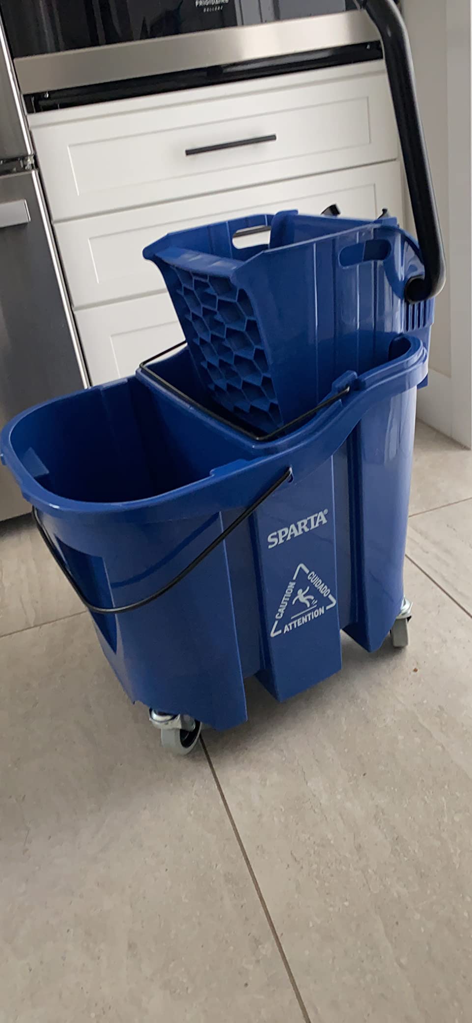 SPARTA 35 Qt Mop Bucket System with Wringer and Insert, Black customer photo 1