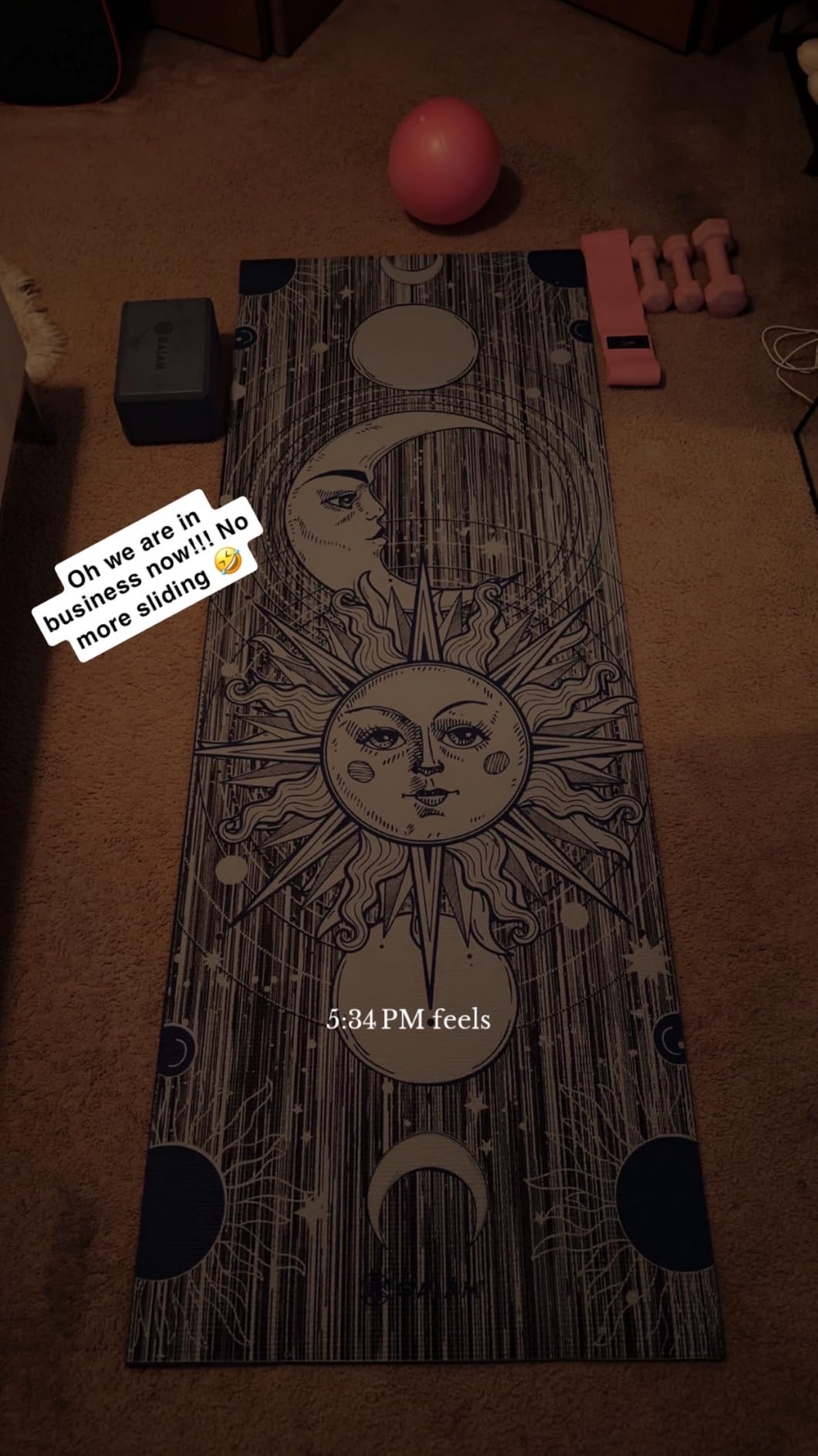 Gaiam Yoga Mat - Premium 6mm Print Reversible Extra Thick Non Slip Exercise & Fitness Mat for All Types of Yoga, Pilates & Floor Workouts customer photo 1