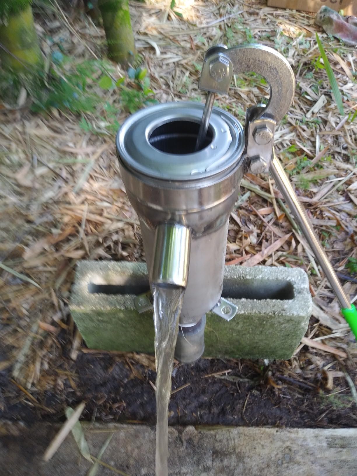 Locci Manual Well Pump,Stainless Steel deep hand water suction,pitcher pump for well water suction Groundwater for Home Garden Yard (classic) customer photo 1