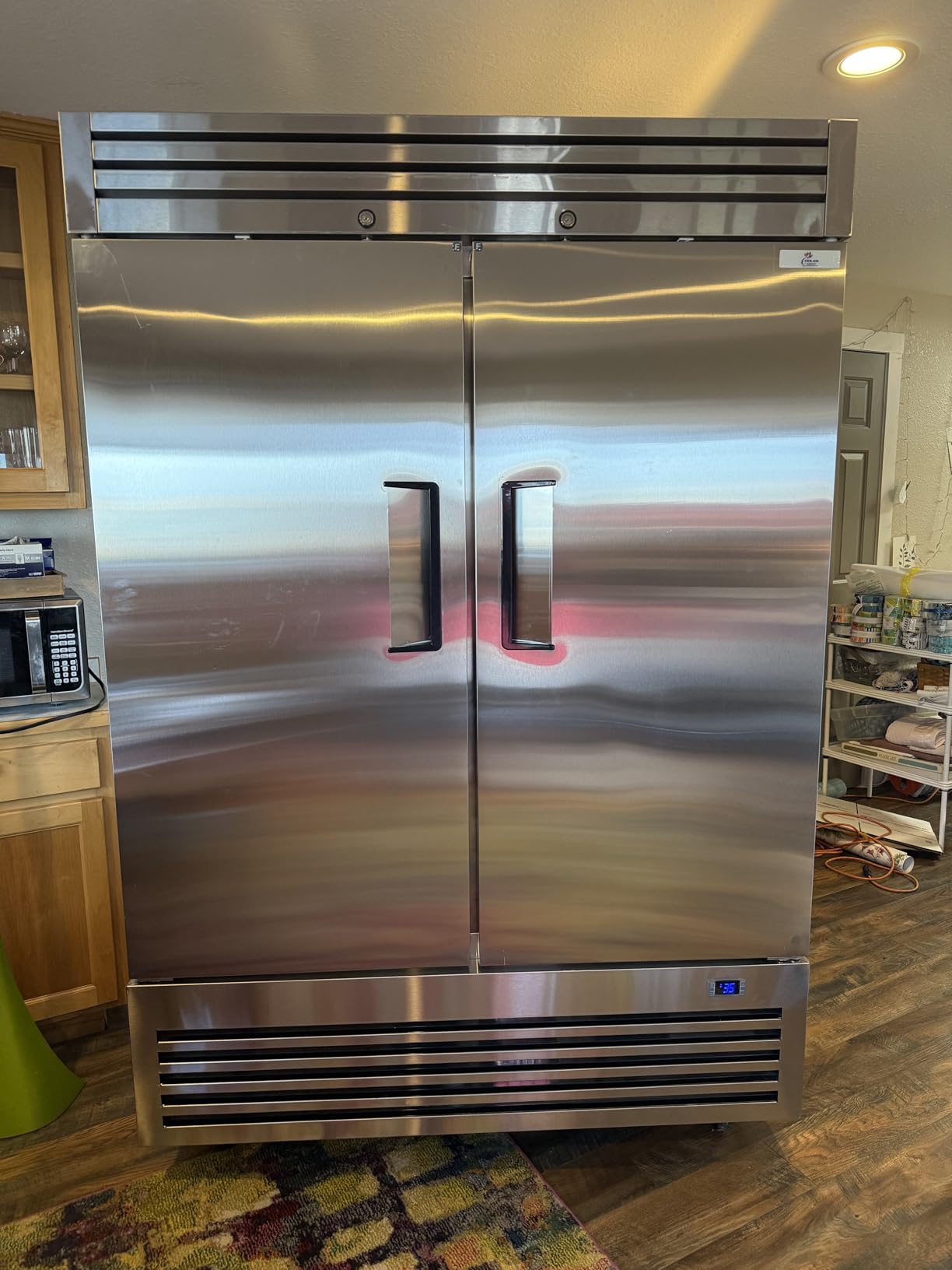 ETL Commercial Reach-in Freezer, Upright 2 doors Auto-Defrost, Bottom Mounted, stainless steel for Restaurant Kitchen Home Bar Shop -8°F customer photo 1