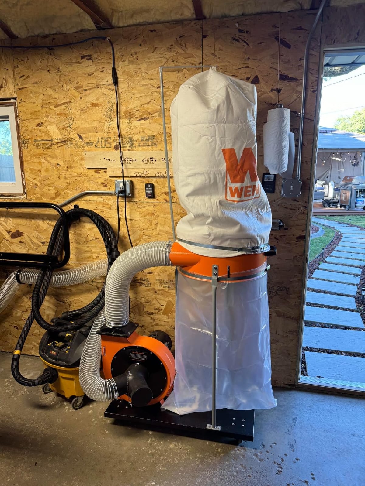 WEN DC1300 1,300 CFM 14-Amp 5-Micron Woodworking Dust Collector with 50-Gallon Collection Bag and Mobile Base customer photo 2
