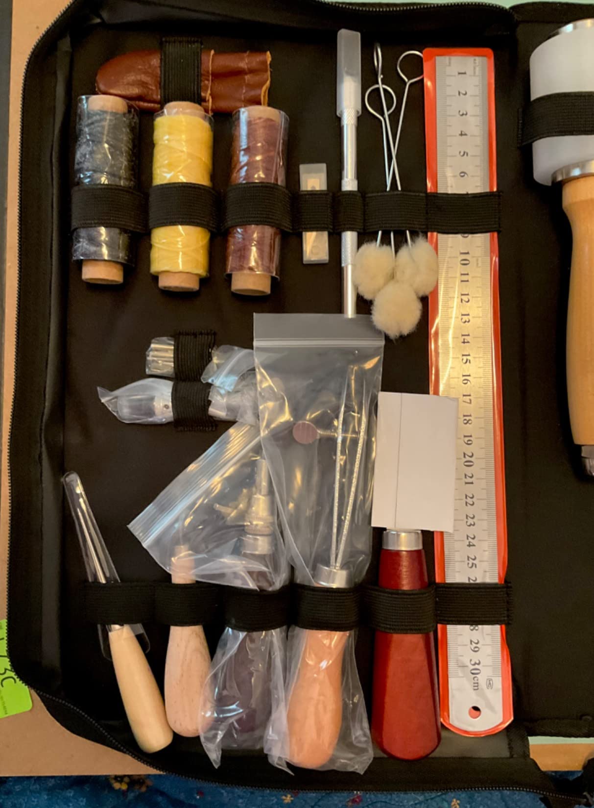FifthQuarter Leather Tooling Kit: 458 Pcs Essential Leather Working Tools and Supplies for Starter with Guide Craft Tool Kits with Organizer customer photo 1