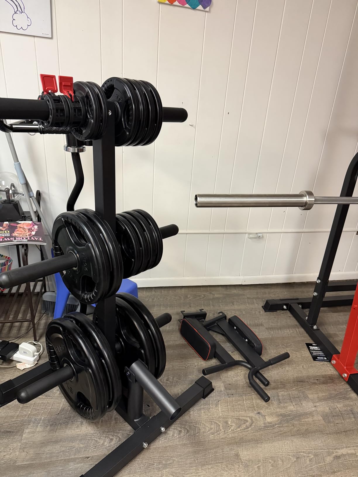 RitFit Olympic Rubber Grip Weight Plates, 2-Inch Barbell Set | Solid Iron Core, Rubber Coated, 2-Inch Olympic Bar Compatible, 3-Hole Grip, 2.5LB to 45LB Weight Options customer photo 2