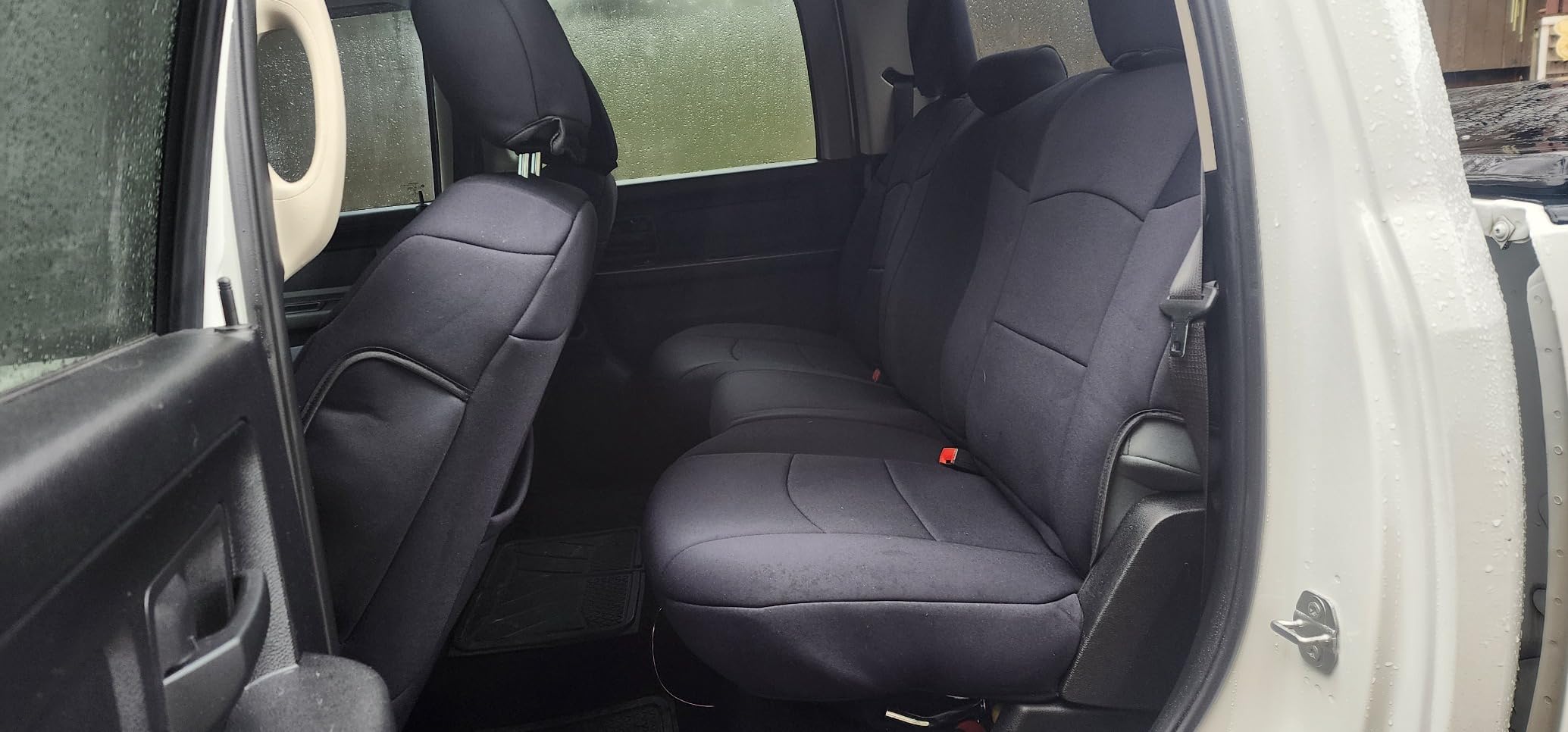 Rough Country Neoprene Seat Covers for Dodge Ram (2019-2024) - UV & Water Resistant, Foam Padded Truck Seat Covers customer photo 2